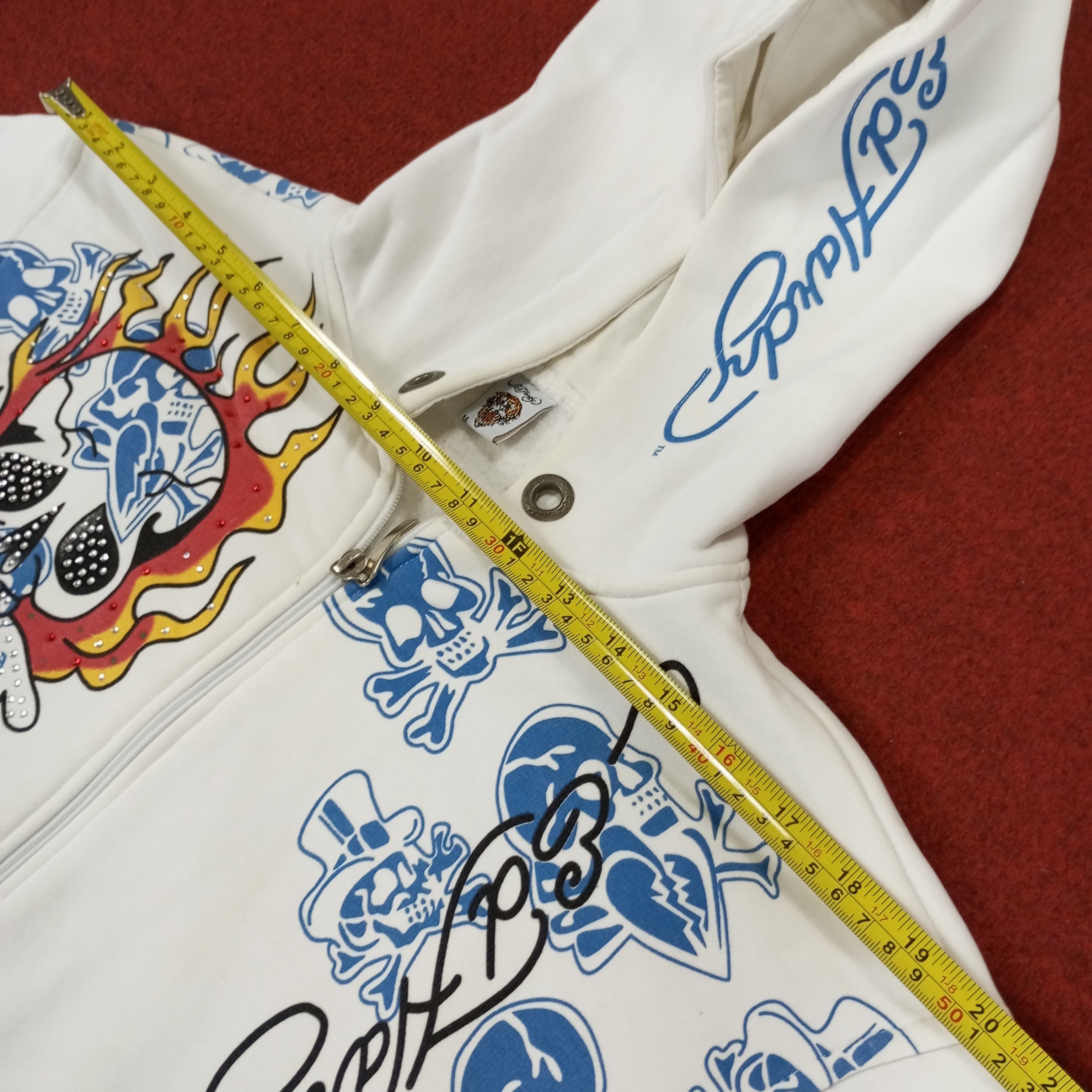 Christian Audigier Ed Hardy Fashion Skull Design Rock Punk Style Zipper Hoodies Size US M / EU 48-50 / 2 - 12 Thumbnail