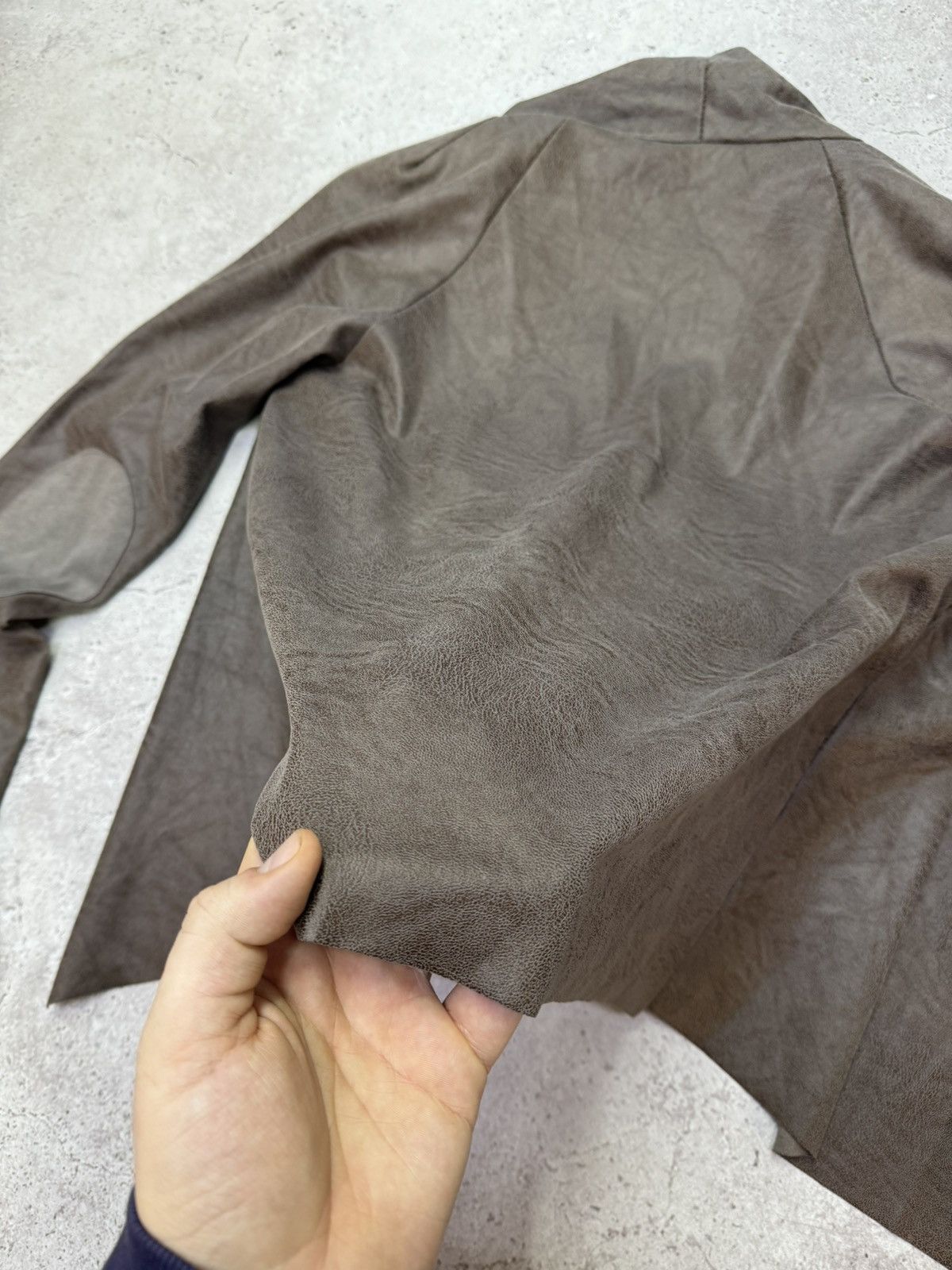 Rick Owens Vintage Suede Big Open Neck Rick Owens Style Jacket Size US S / EU 44-46 / 1 - 6 Thumbnail
