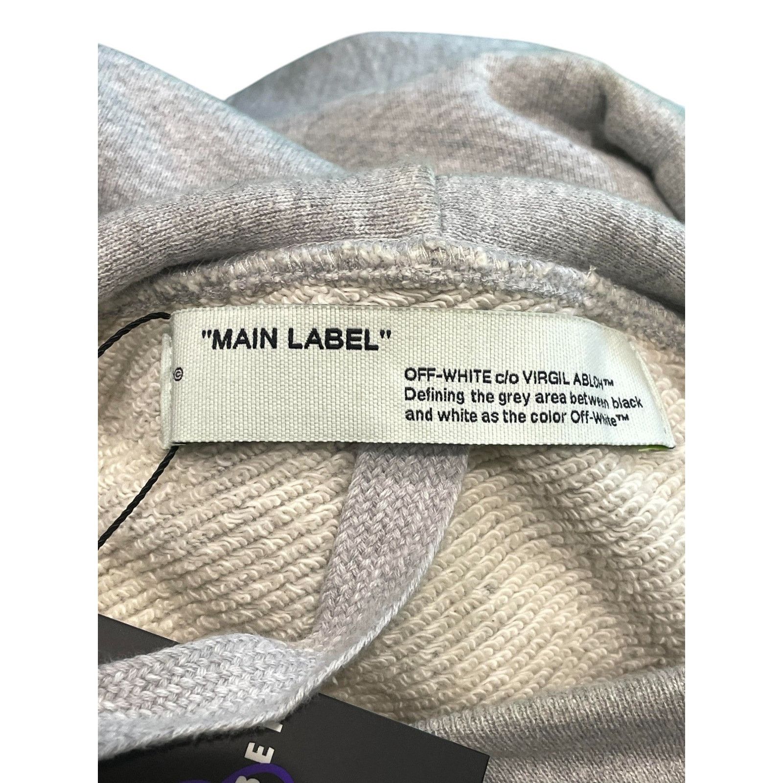 Off-White Off-White Hoodie Grey Stitch Arrow Logo Size L / US 10 / IT 46 - 3 Thumbnail