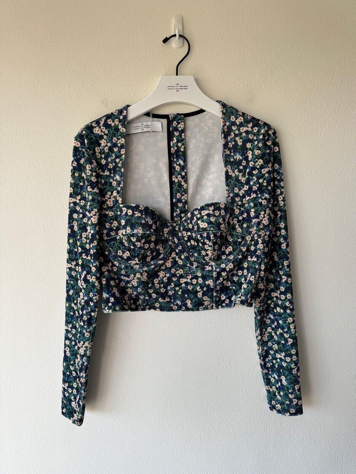 rokh new H&M HM h m Rokh Hwang 14 42 m Corset Top floral large Size L / US 10 / IT 46 - 1 Thumbnail