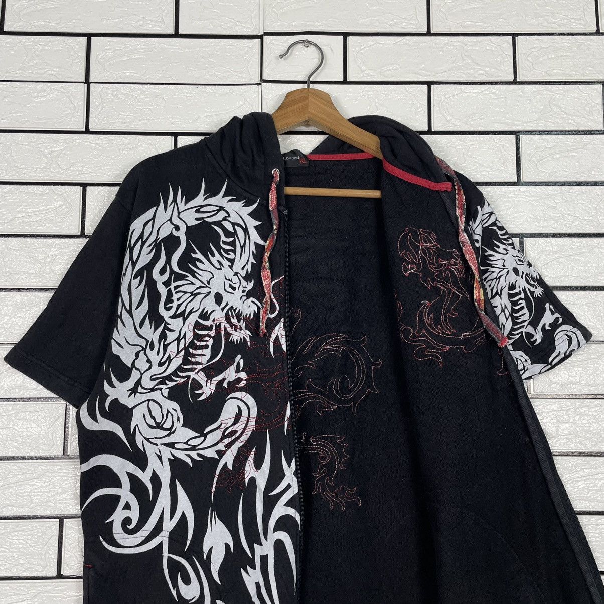 Japanese Brand M. Board Dragon Sukajan Short Sleeve Hoodie Size US M / EU 48-50 / 2 - 11 Thumbnail