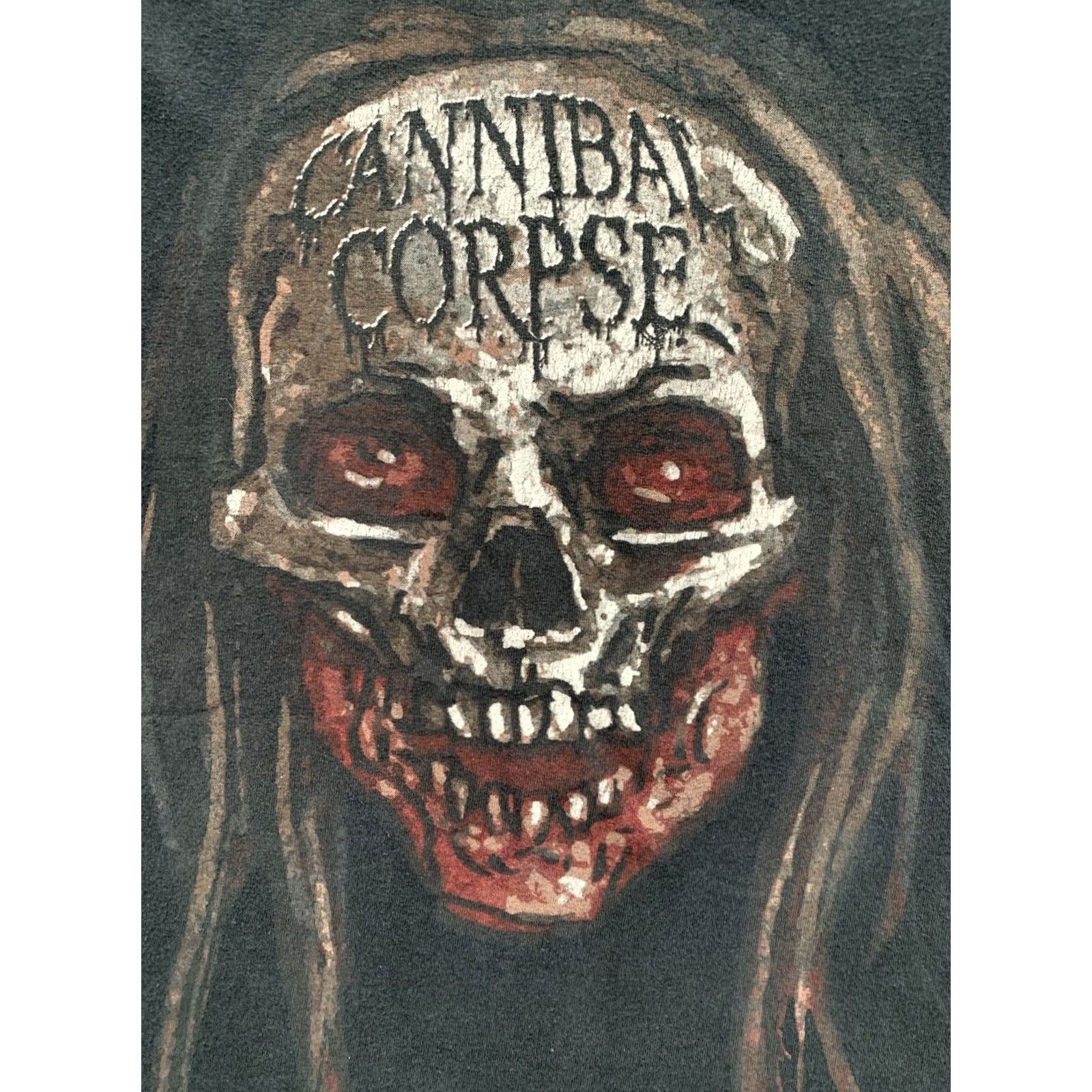 Vintage VINTAGE Cannibal Corpse Band Rock T-SHIRT Men’s XL Shirt Mens XL Black Graphic Print Cotton T-Shirt Size US XL / EU 56 / 4 - 4 Thumbnail