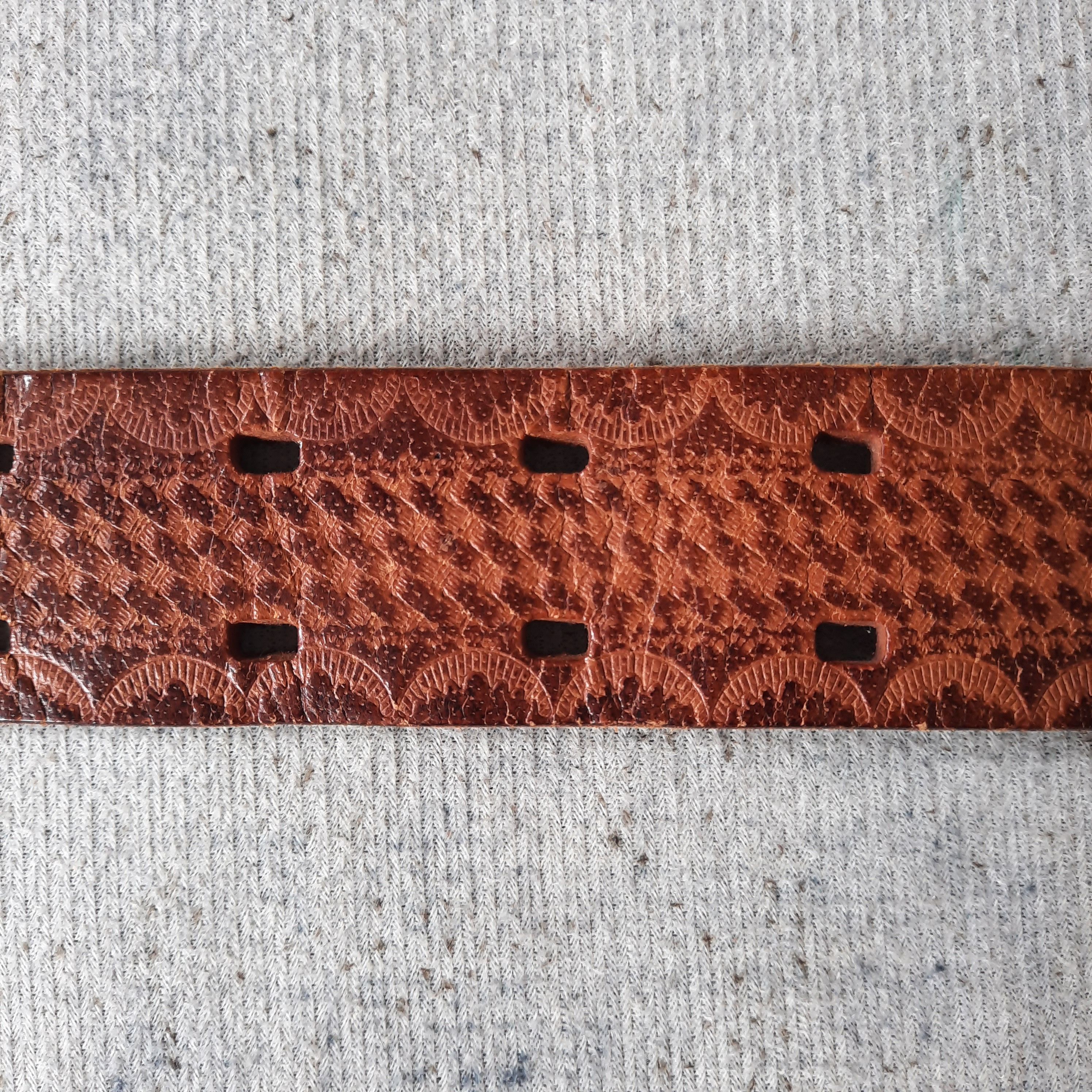 14th Addiction 🎱 Takeo kikuchi solid brass double hole punk leather belt Size ONE SIZE - 6 Thumbnail