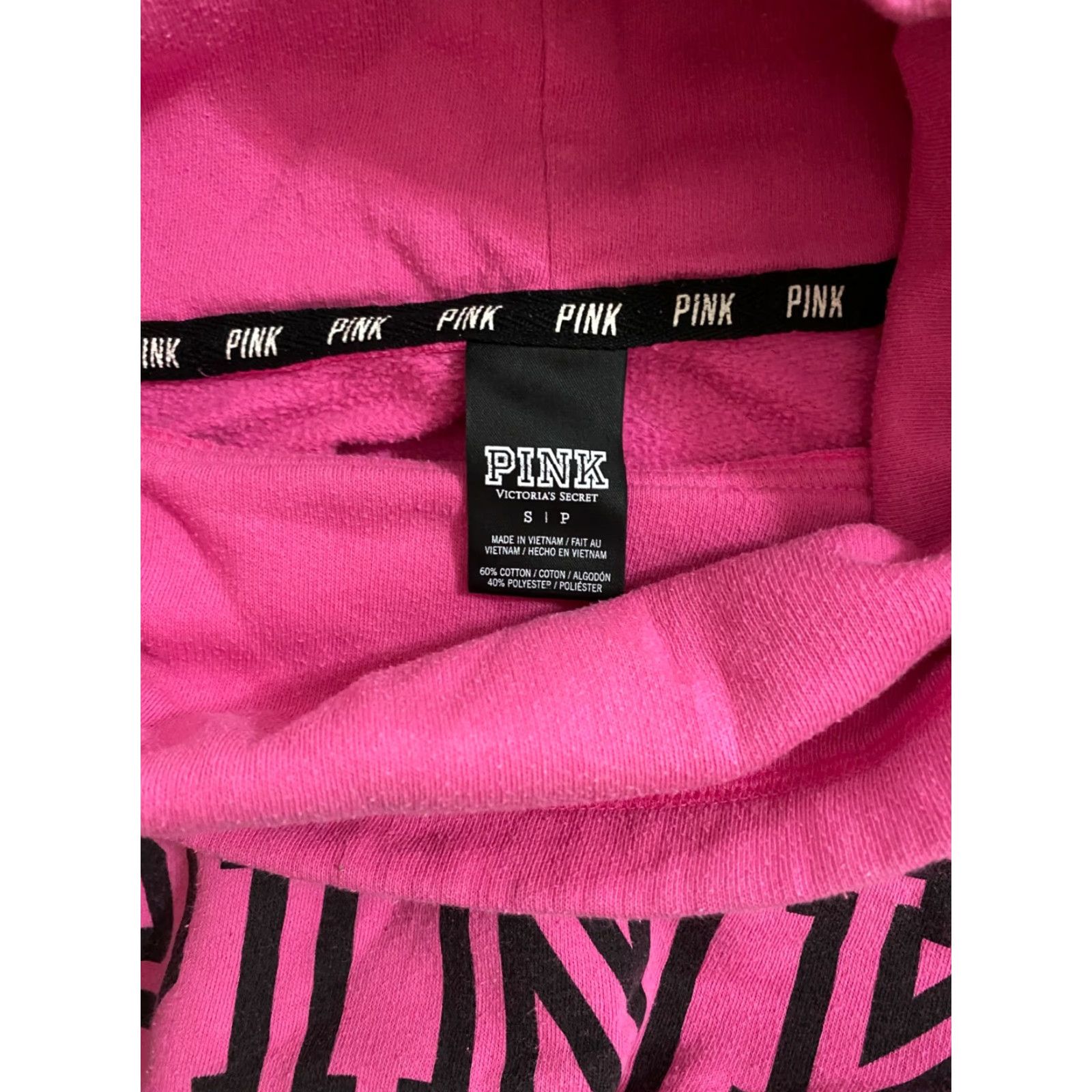 Victoria's Secret VICTORIA'S SECRET PINK Women Small Hoodie Sweatshirt SpeLLOUT Pink EUC Size S / US 4 / IT 40 - 4 Thumbnail