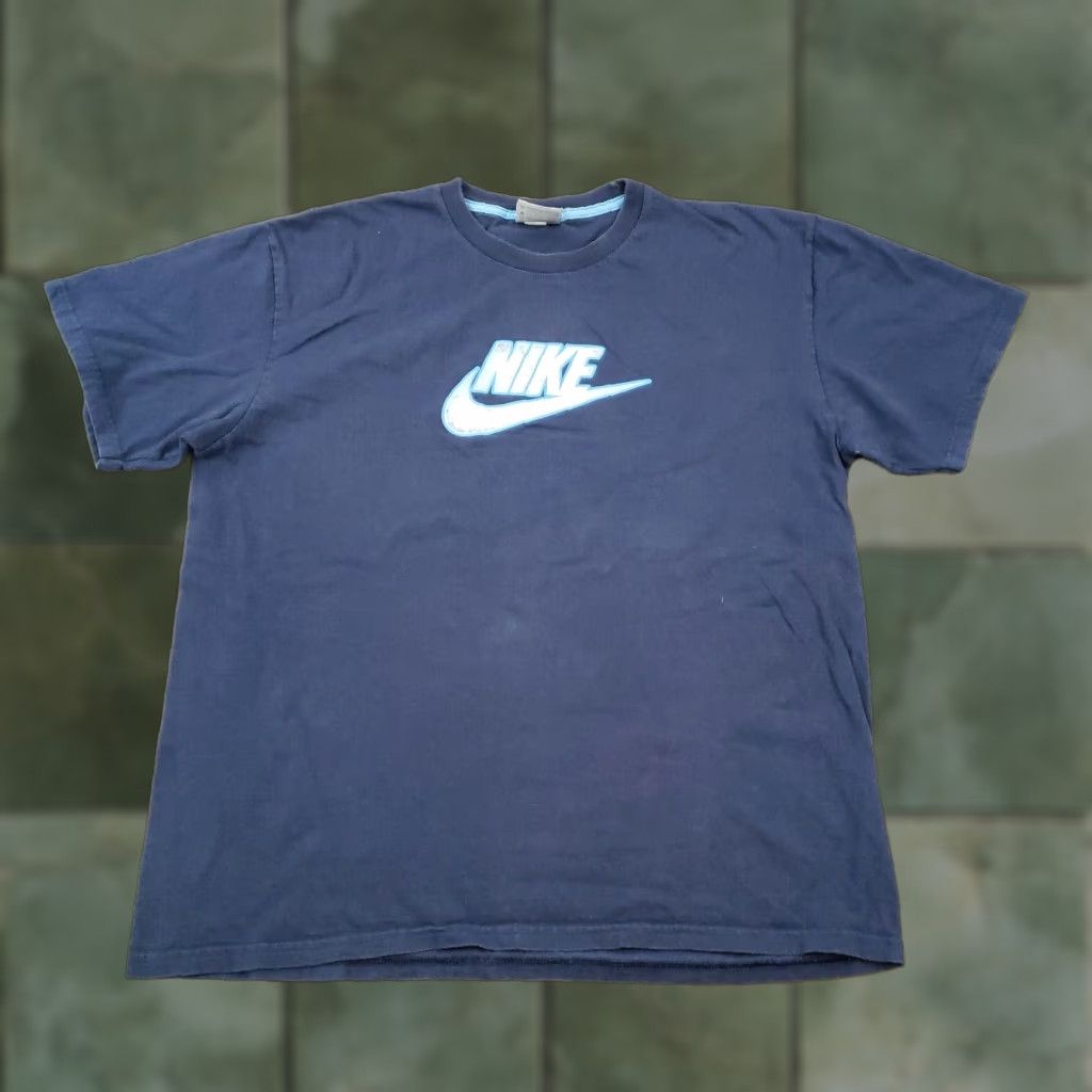 Nike Nike Mens Blue Short Sleeve Crew Neck T-Shirt Extra Large Cotton Size US XL / EU 56 / 4 - 1 Thumbnail
