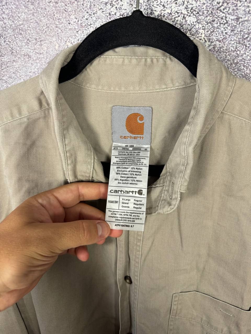 Carhartt RARE Vintage Carhartt Khaki Shirt Men's XL Size Size US XL / EU 56 / 4 - 7 Thumbnail