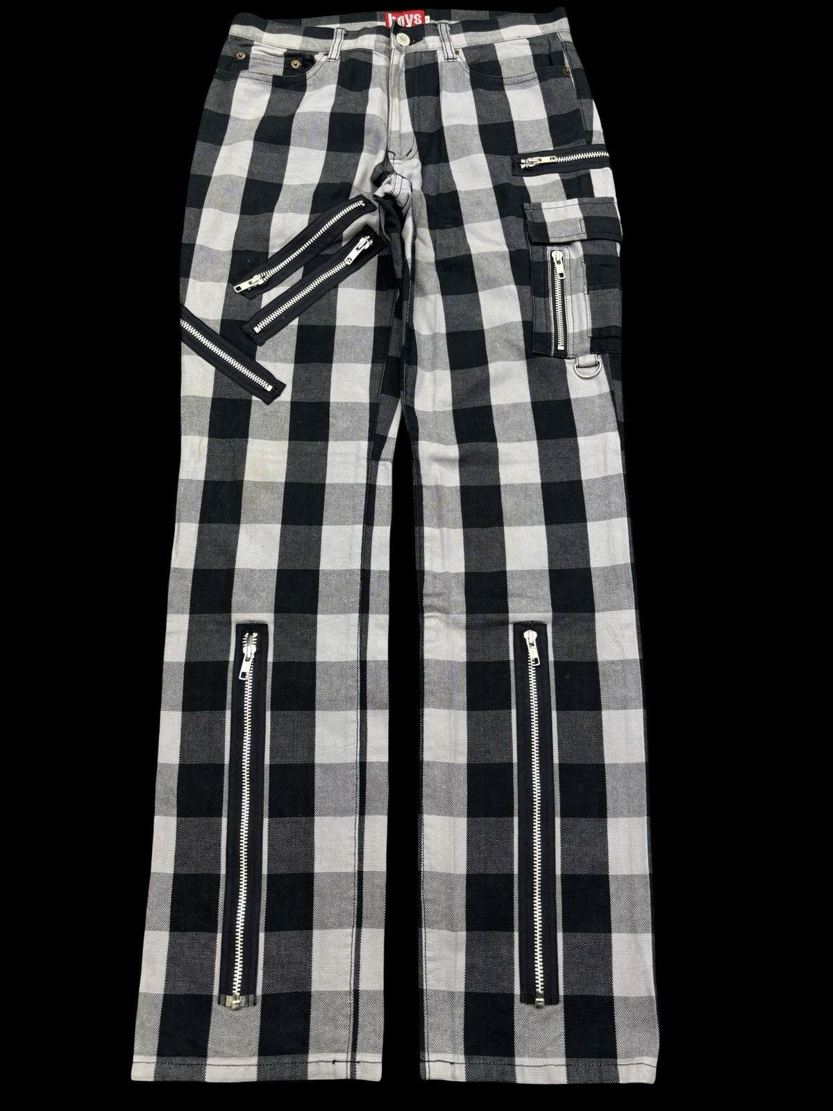 Japanese Brand 💥Seditionaries💥Batsu Chckered Zipper Multipocket Pant F799 Size US 30 / EU 46 - 1 Thumbnail
