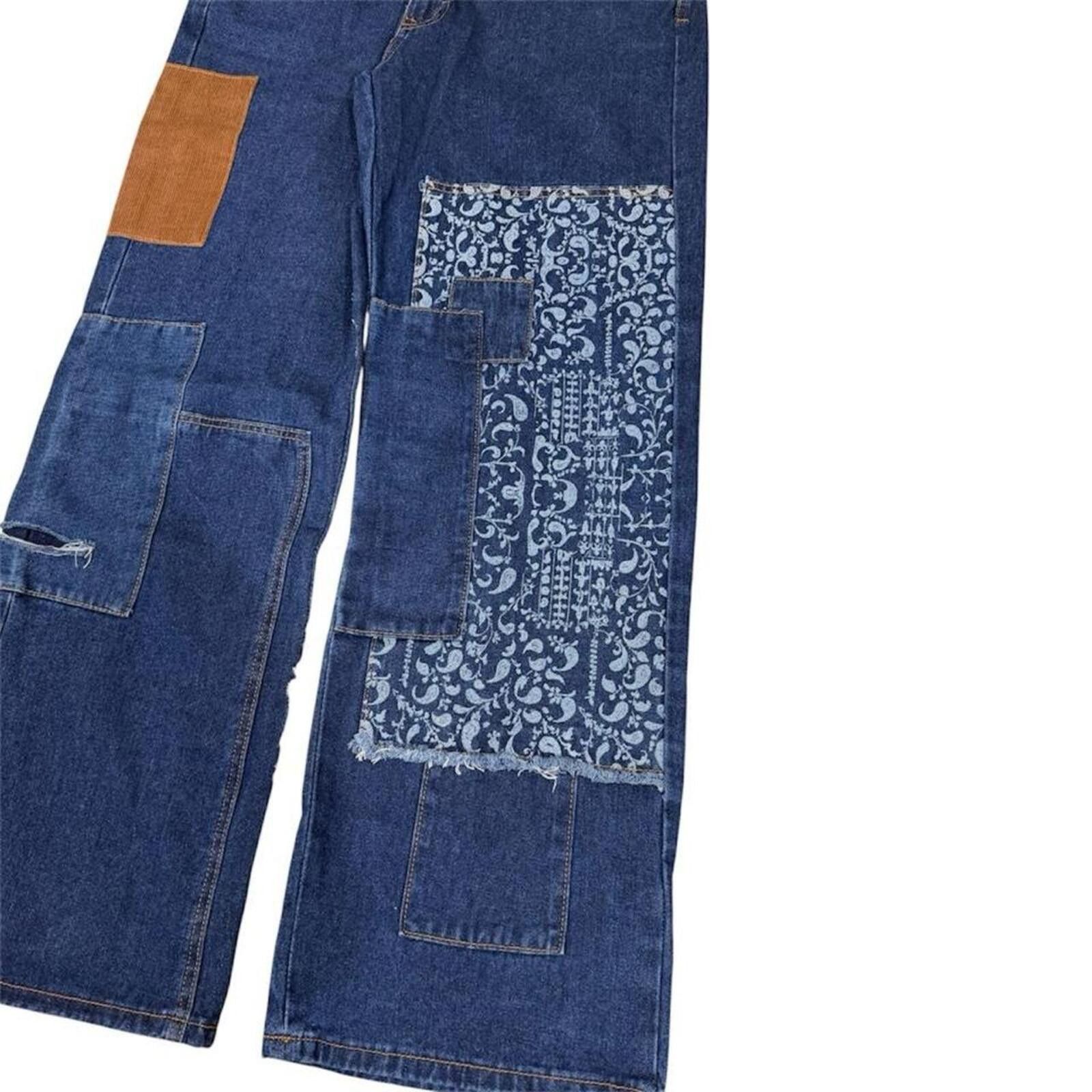 True Religion Baggy look unique printed and patch work denim jeans Size 30" / US 8 / IT 44 - 4 Thumbnail