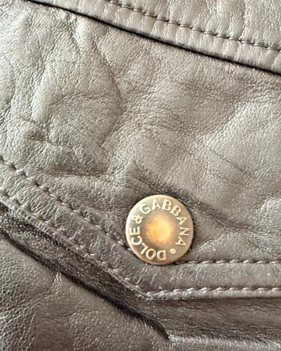 Dolce & Gabbana VINTAGE LAMBSKIN LEATHER BOMBER JACKET Size US M / EU 48-50 / 2 - 6 Thumbnail