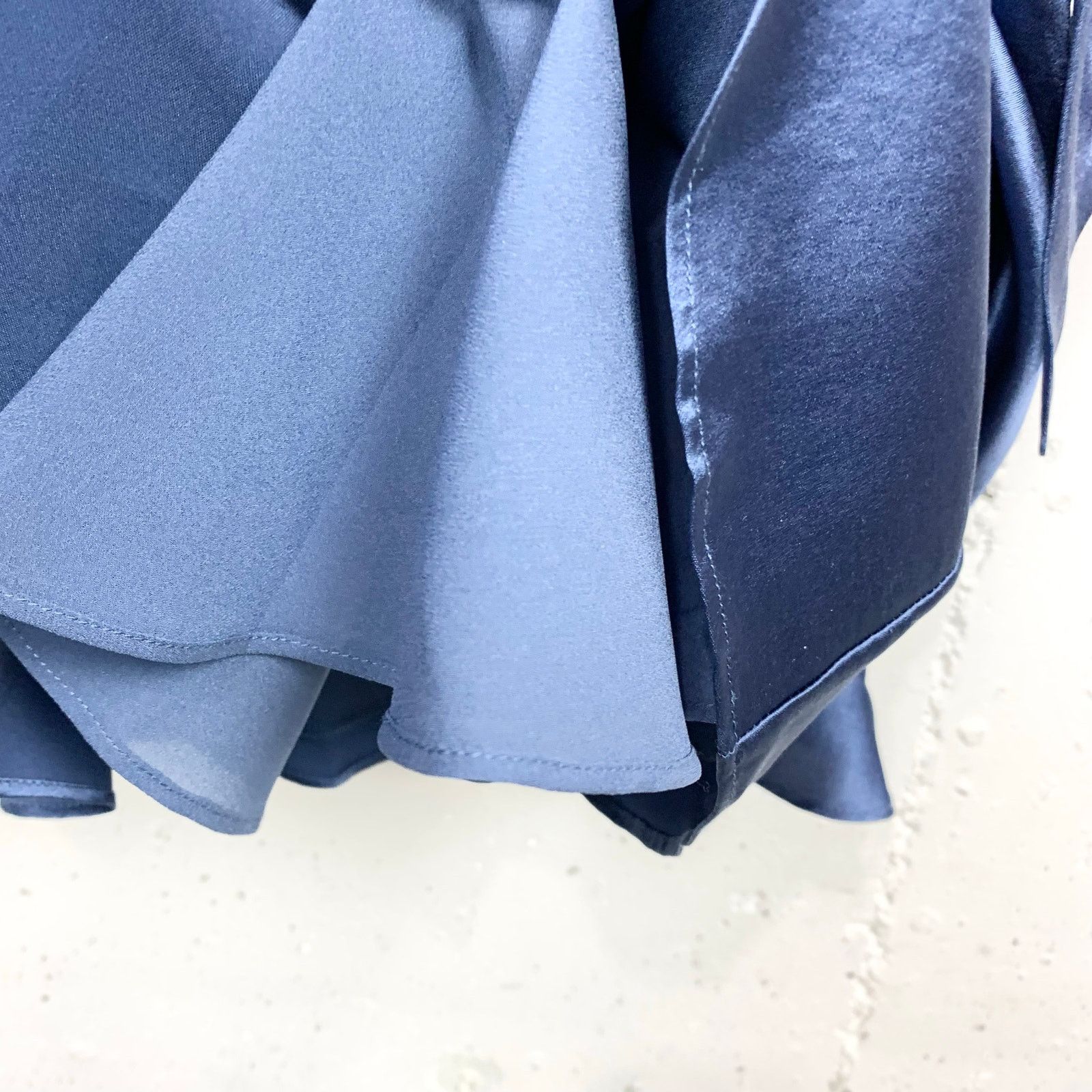 Veronica Beard Agatha Ruched Long Sleeve Silk Dress Blue 14