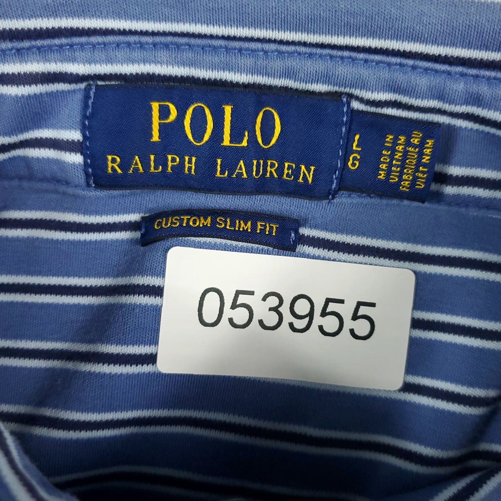 Ralph Lauren Ralph Lauren Polo Shirt Men's Large Blue Striped Casual Short Sleeve Size US L / EU 52-54 / 3 - 8 Thumbnail