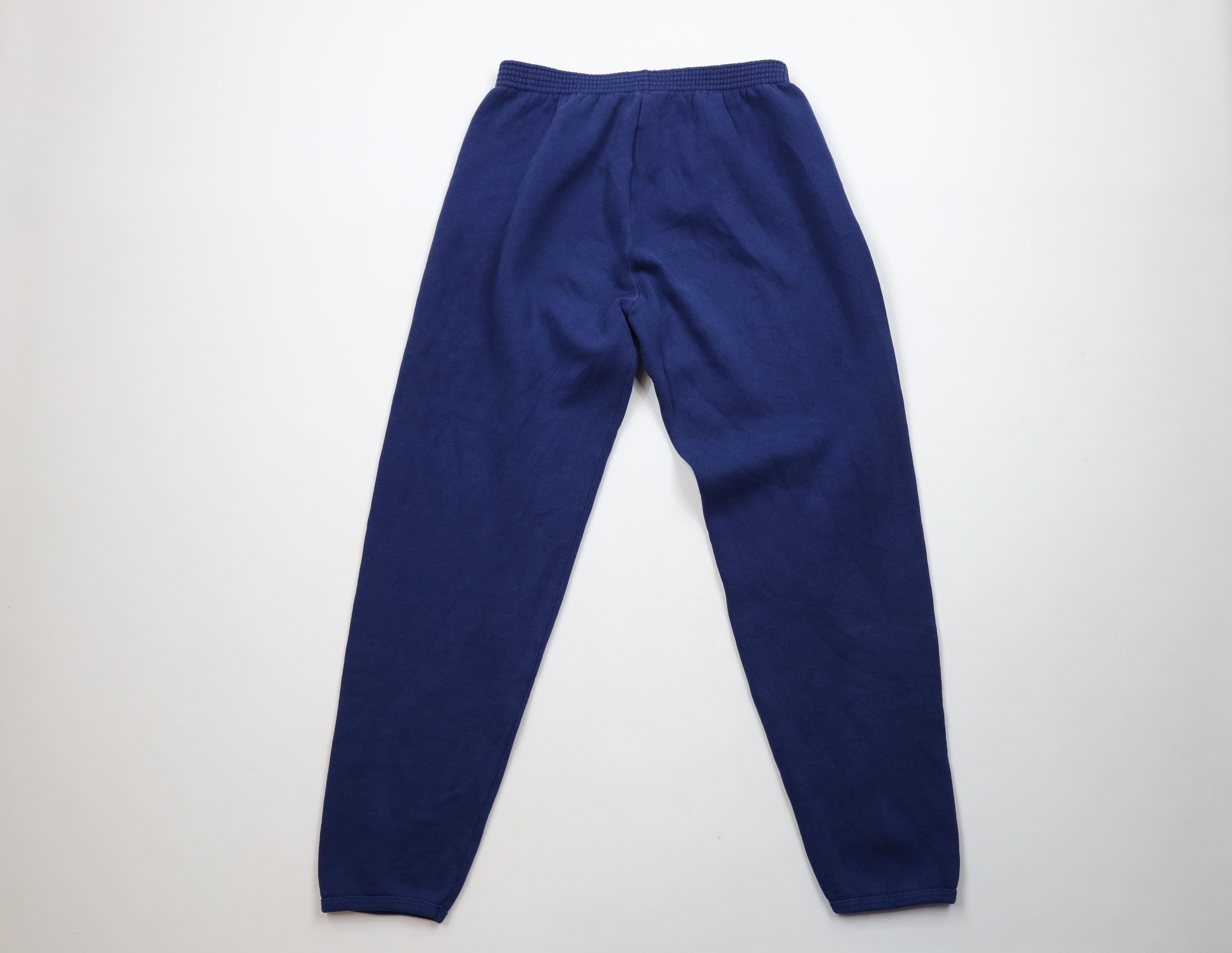 Vintage Vintage 90s Streetwear Blank Sweatpants Joggers Blue USA Size 26" / US 2 / IT 38 - 8 Thumbnail