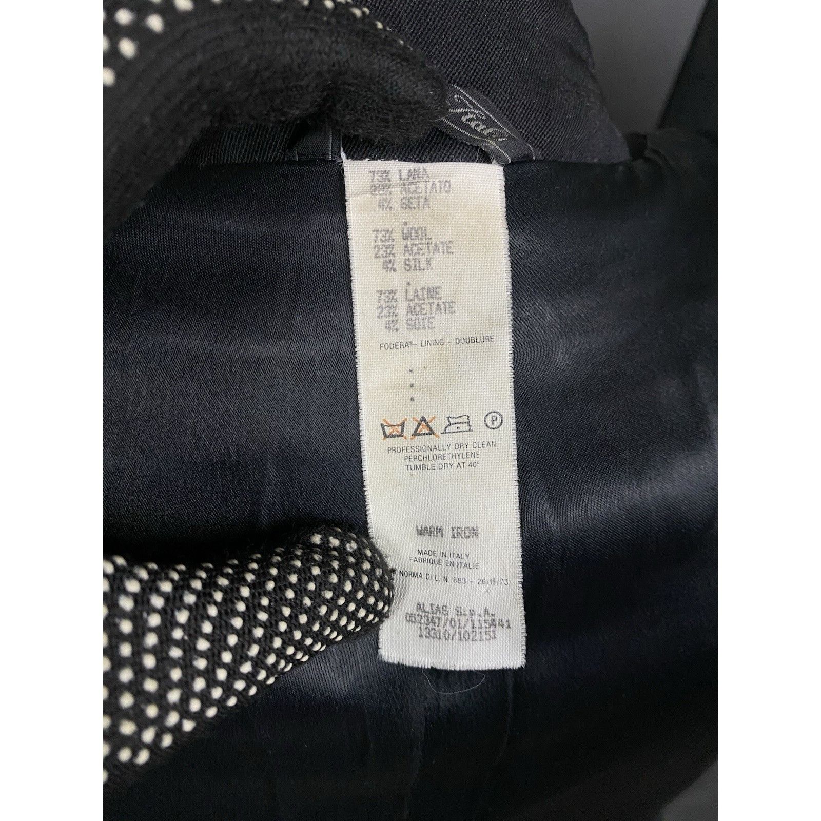 Versace RARE! Gianni Versace Vintage Women's Black Wool Silk 2 Piece Size M / US 6-8 / IT 42-44 - 10 Thumbnail