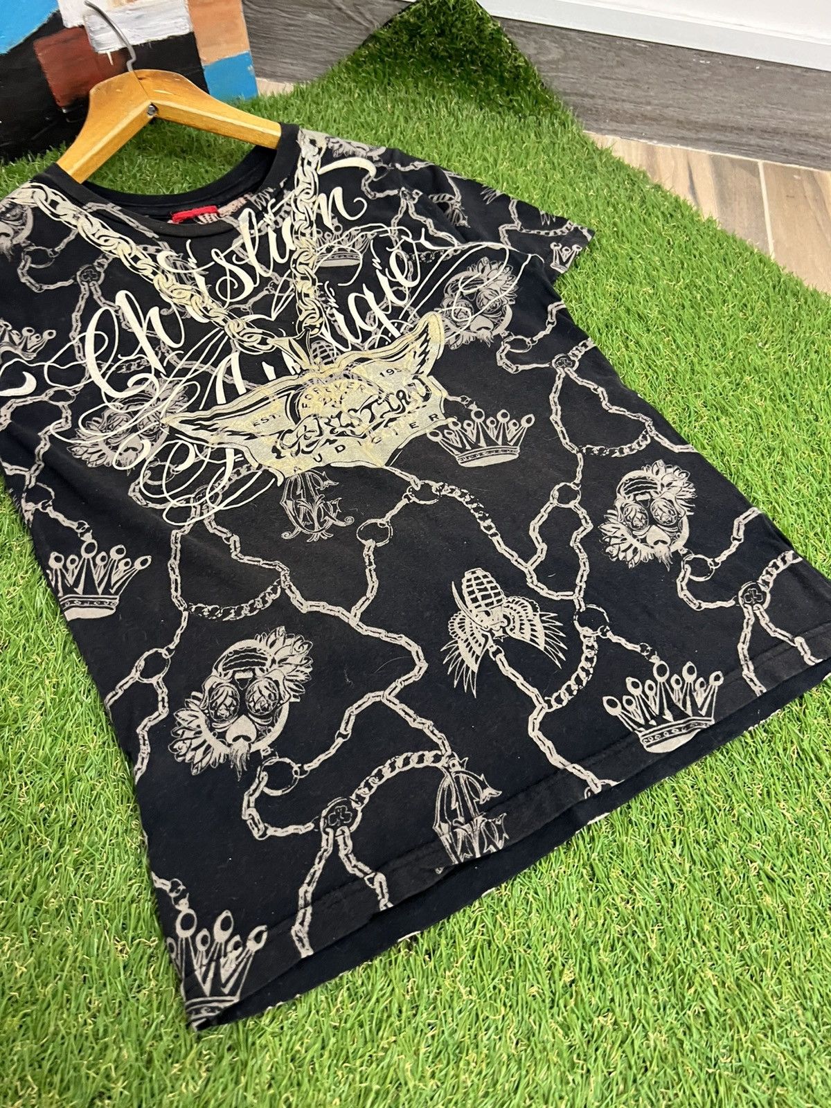 Christian Audigier × Ed Hardy × Vintage Vintage Christian Audigier “Champ” Black T-Shirt Size US M / EU 48-50 / 2 - 4 Thumbnail