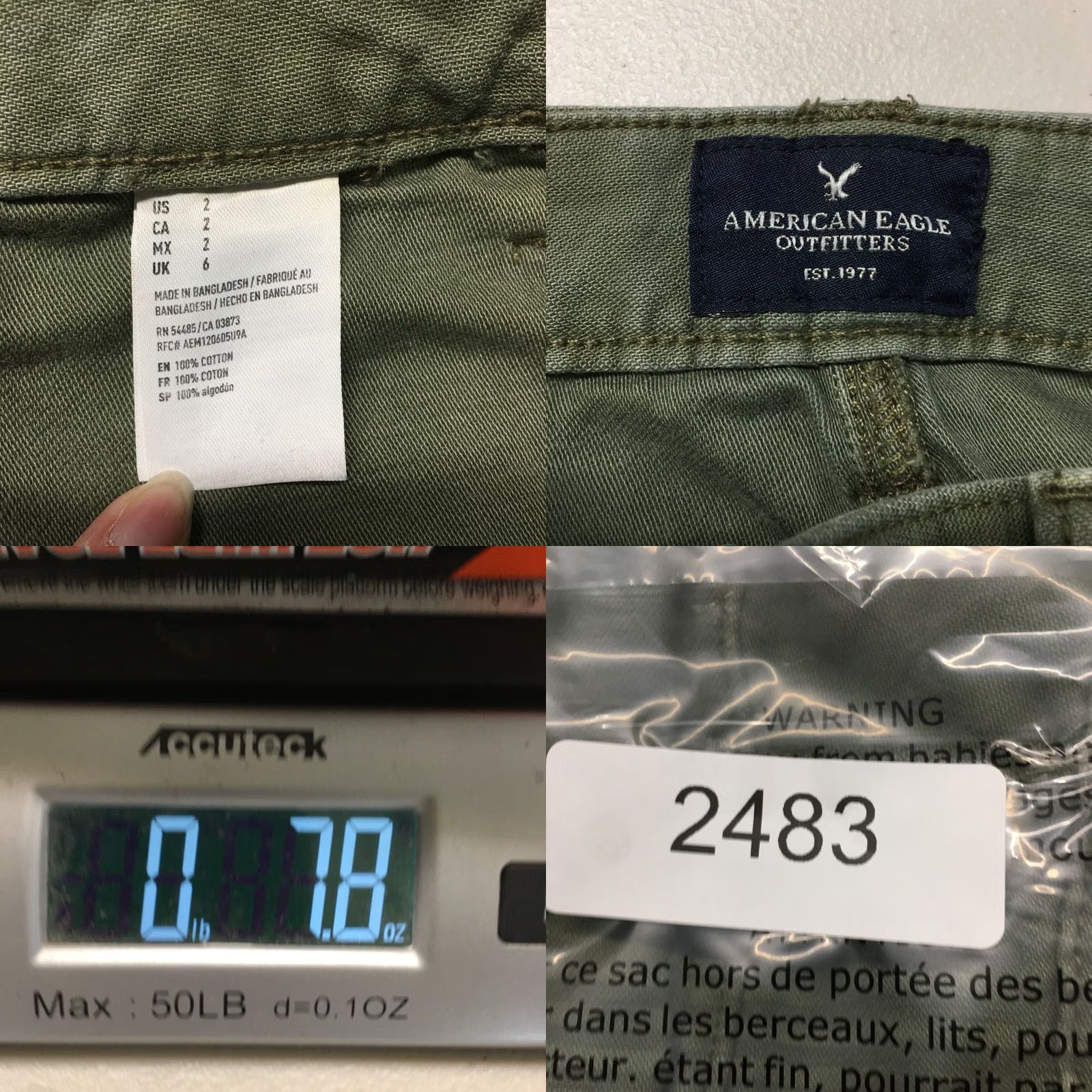 American Eagle Outfitters American Eagle Outfitters Short Mini Skirts Womens 2 Green Cotton Button Fly Skirt Size 26" / US 2 / IT 38 - 8 Thumbnail