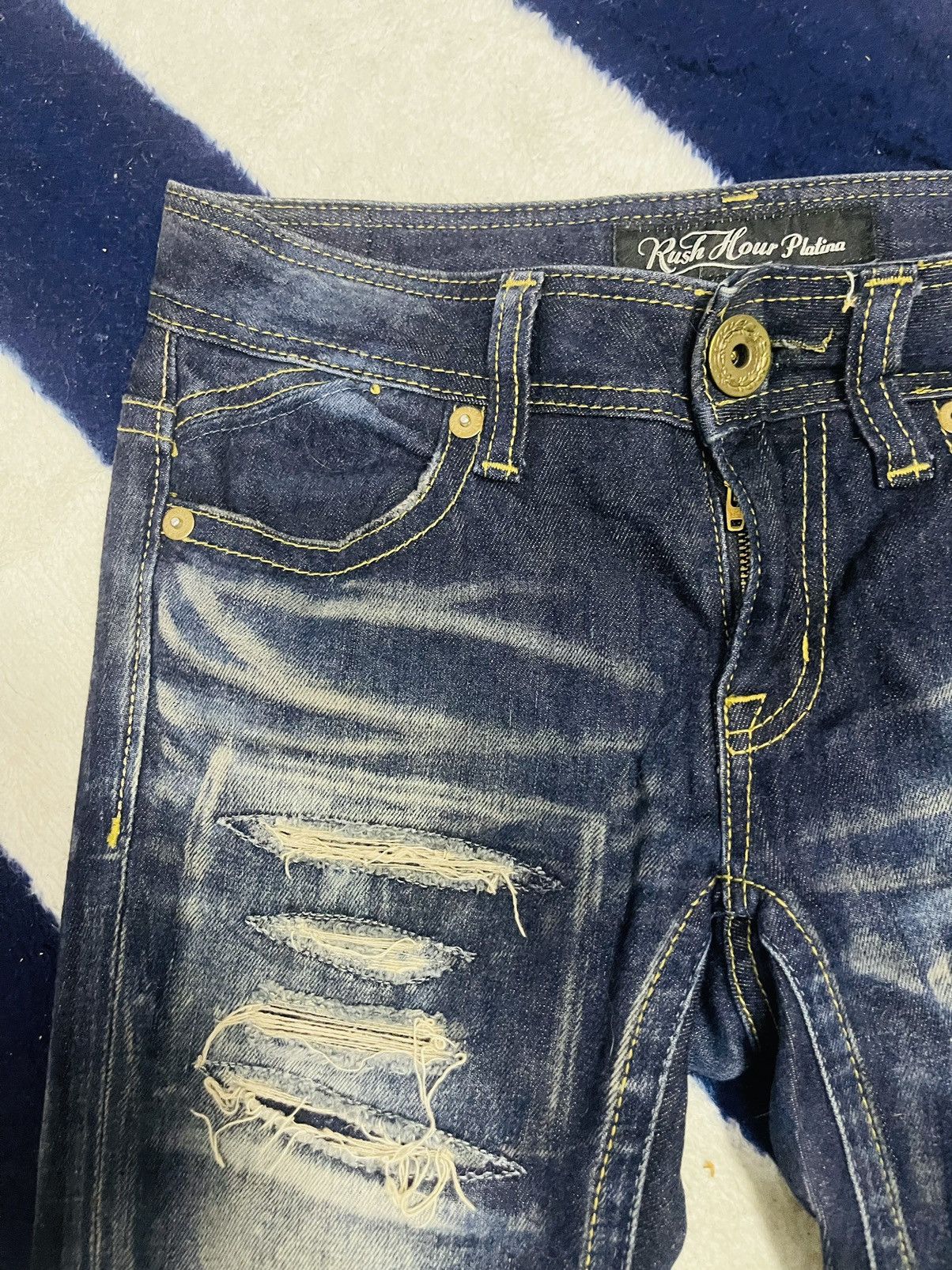 Japanese Brand × Jean Rush Hour Platina Flare Jeans (16) Size 31" - 14 Thumbnail