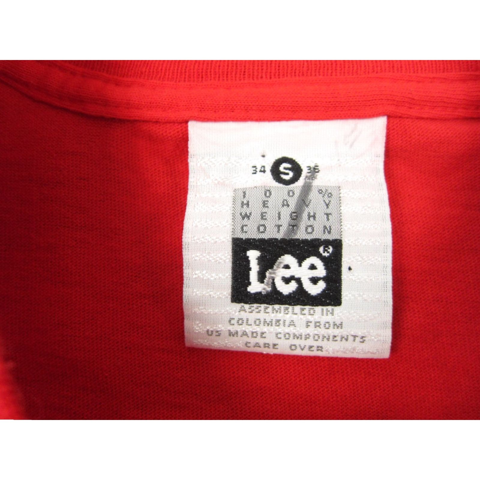 Lee VINTAGE Lee Shirt Womens Small Red Mens 90s Blank Heavyweight Cotton Casual Shirt S Red 80s 90s School Womens Size S / US 4 / IT 40 - 3 Thumbnail