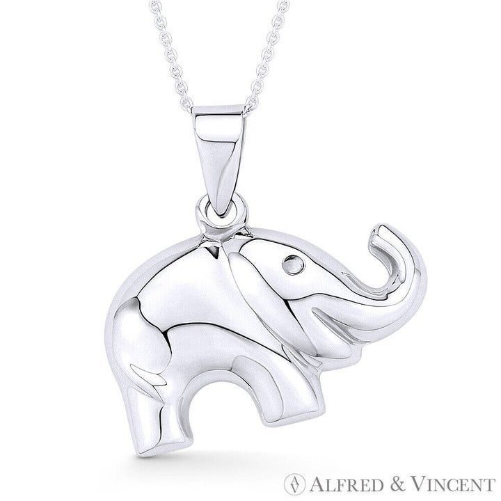 Other Elephant Charm 28x26.5mm Pendant in .925 Sterling Silver Size ONE SIZE - 1 Preview