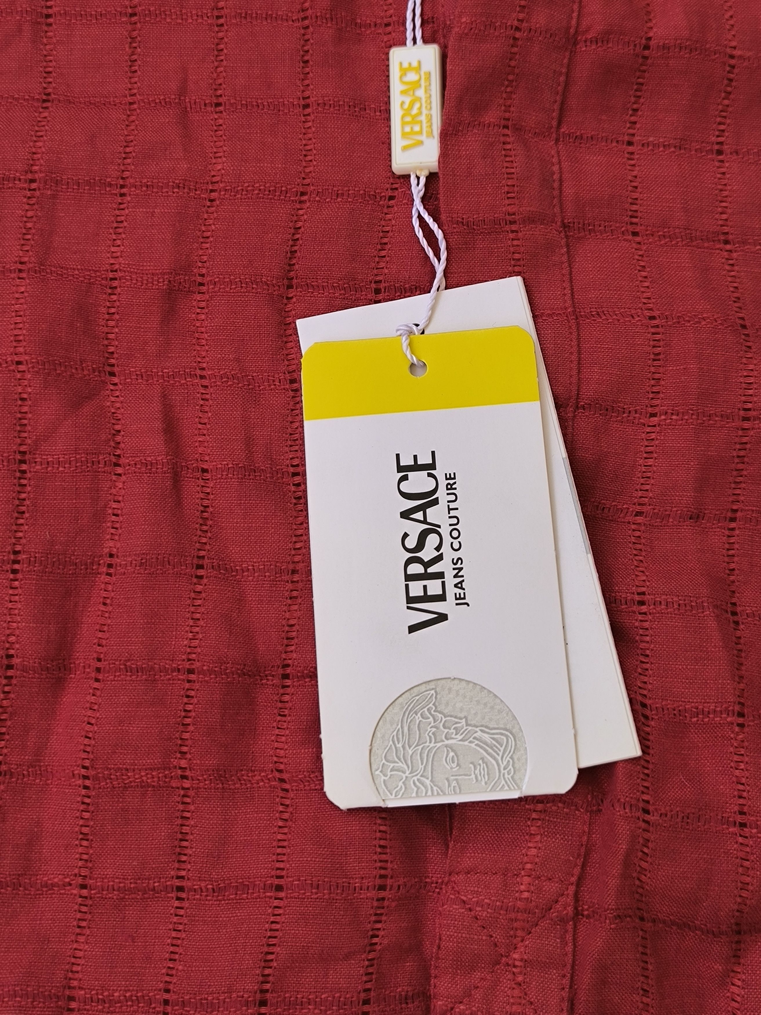 Versace Jeans Couture Deadstock Vintage Versace Jeans Couture Open Weave Polo Size US L / EU 52-54 / 3 - 4 Thumbnail
