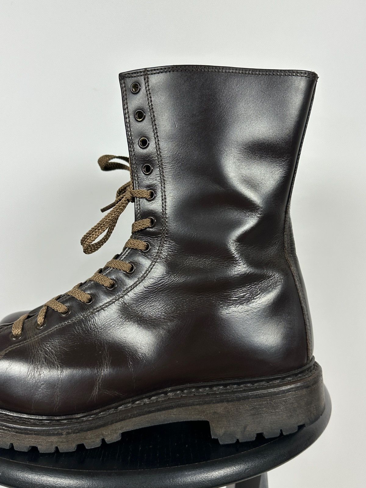 Vintage Vintage Italy Army Paratrooper Combat Brown Leather Boots Size US 9 / EU 42 - 13 Thumbnail