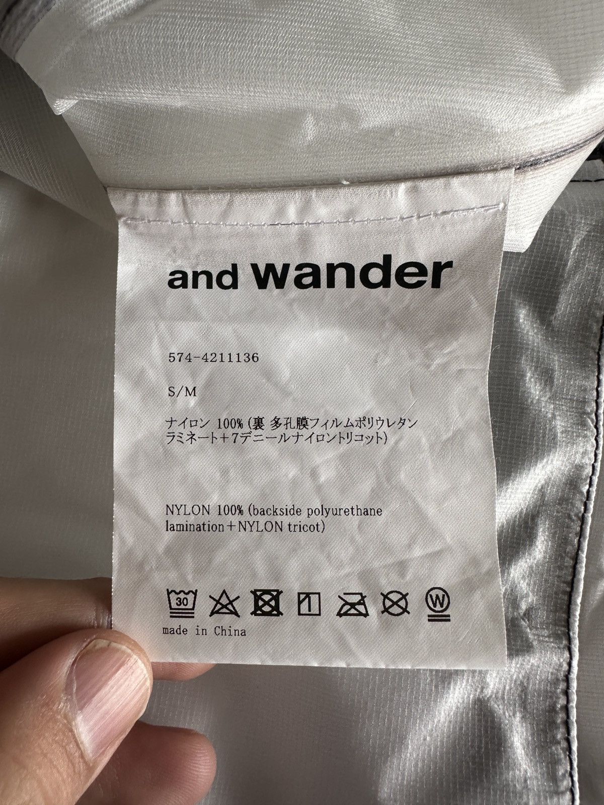 And Wander sheer loose fitting rain jacket Size US M / EU 48-50 / 2 - 4 Thumbnail