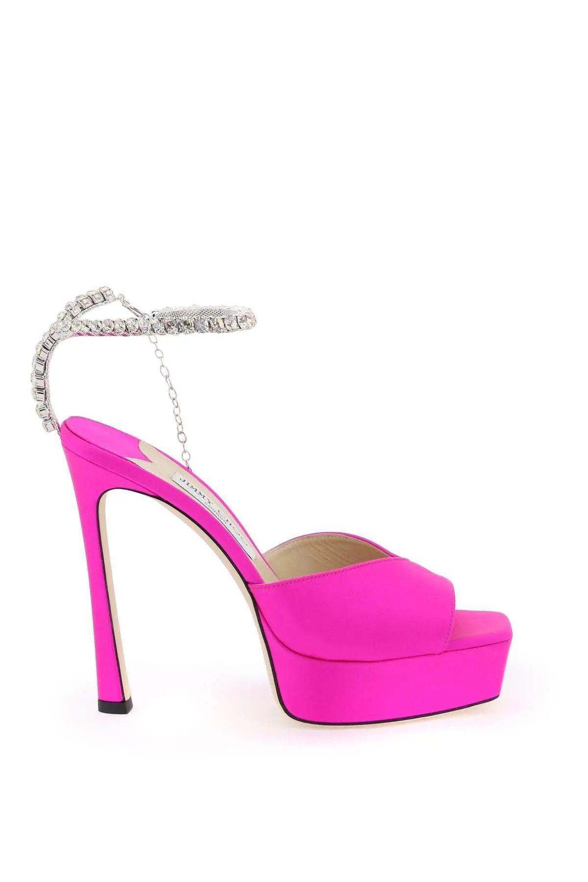 image of Jimmy Choo O1S22I1N1223 Saeda 125 Platform Sandals In Fuchsia, Women's (Size 10)