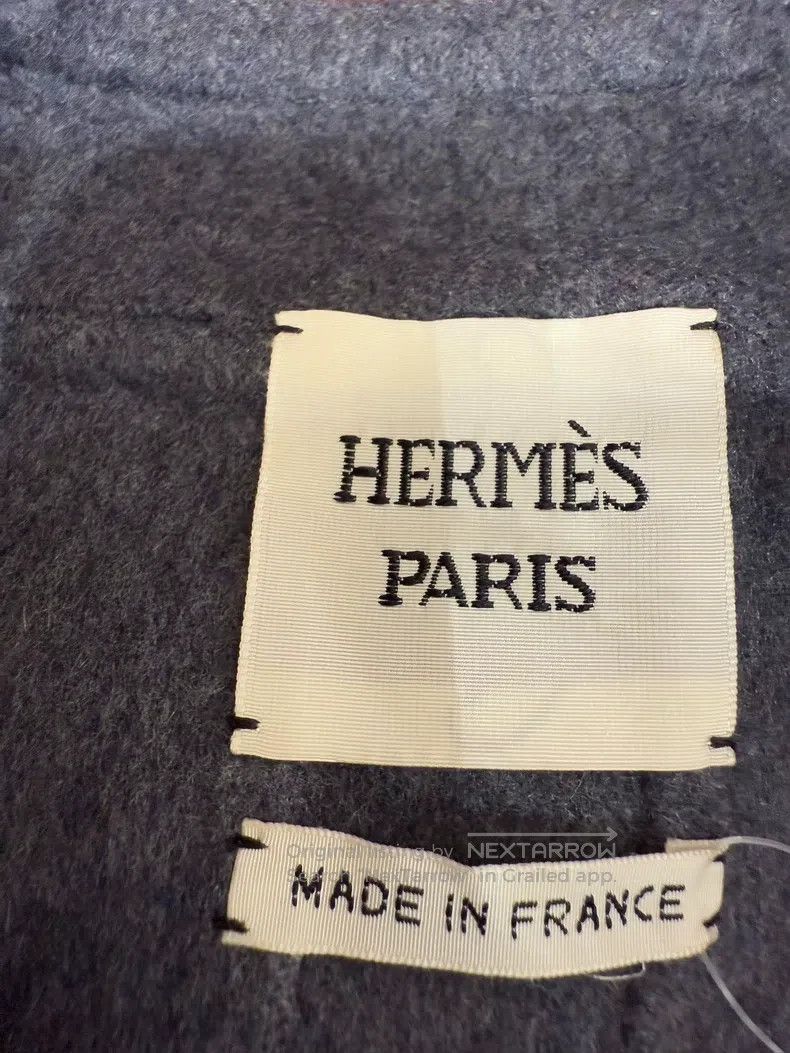 Hermes Hermes Double-faced Cashmere Patch Leather Short Jacket Size XXS / US 00 / IT 34 - 5 Thumbnail