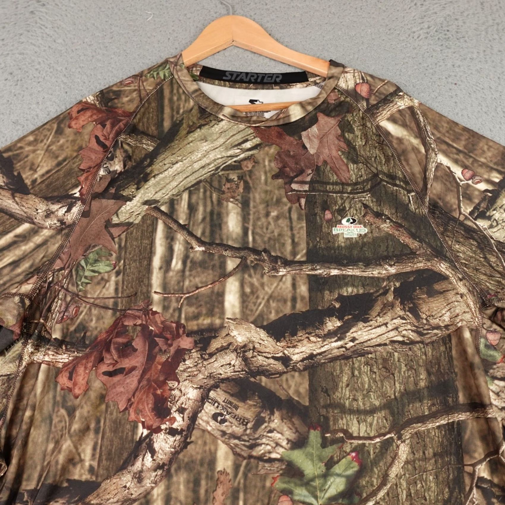 Starter VINTAGE Starter Shirt Mens 3XL Green Camo Long Sleeve Performance Base Layer Size US XXL / EU 58 / 5 - 4 Thumbnail