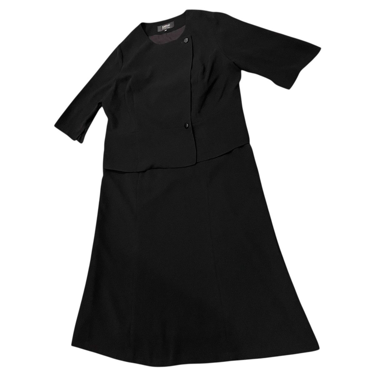 Kansai Yamamoto Kansai Formal by Kansai Yamamoto Jet Black Layered Dress Size XL / US 12-14 / IT 48-50 - 2 Thumbnail