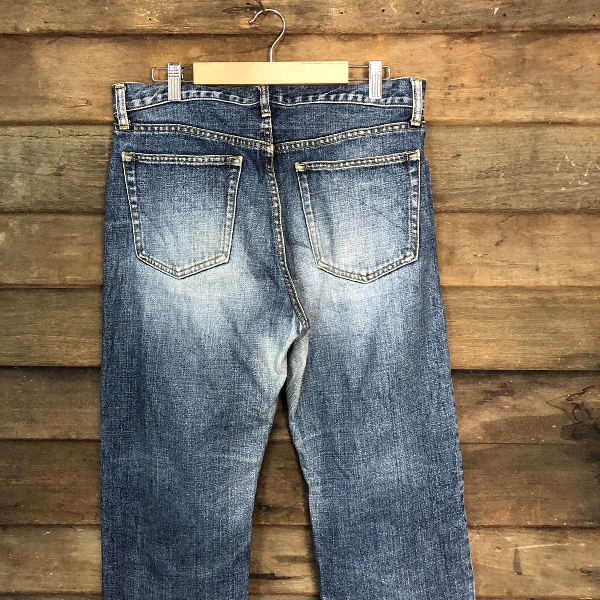 Japanese Brand Uniqlo japan vintage Blue faded jeans Denim Pants #7390 Size US 31 - 12 Thumbnail