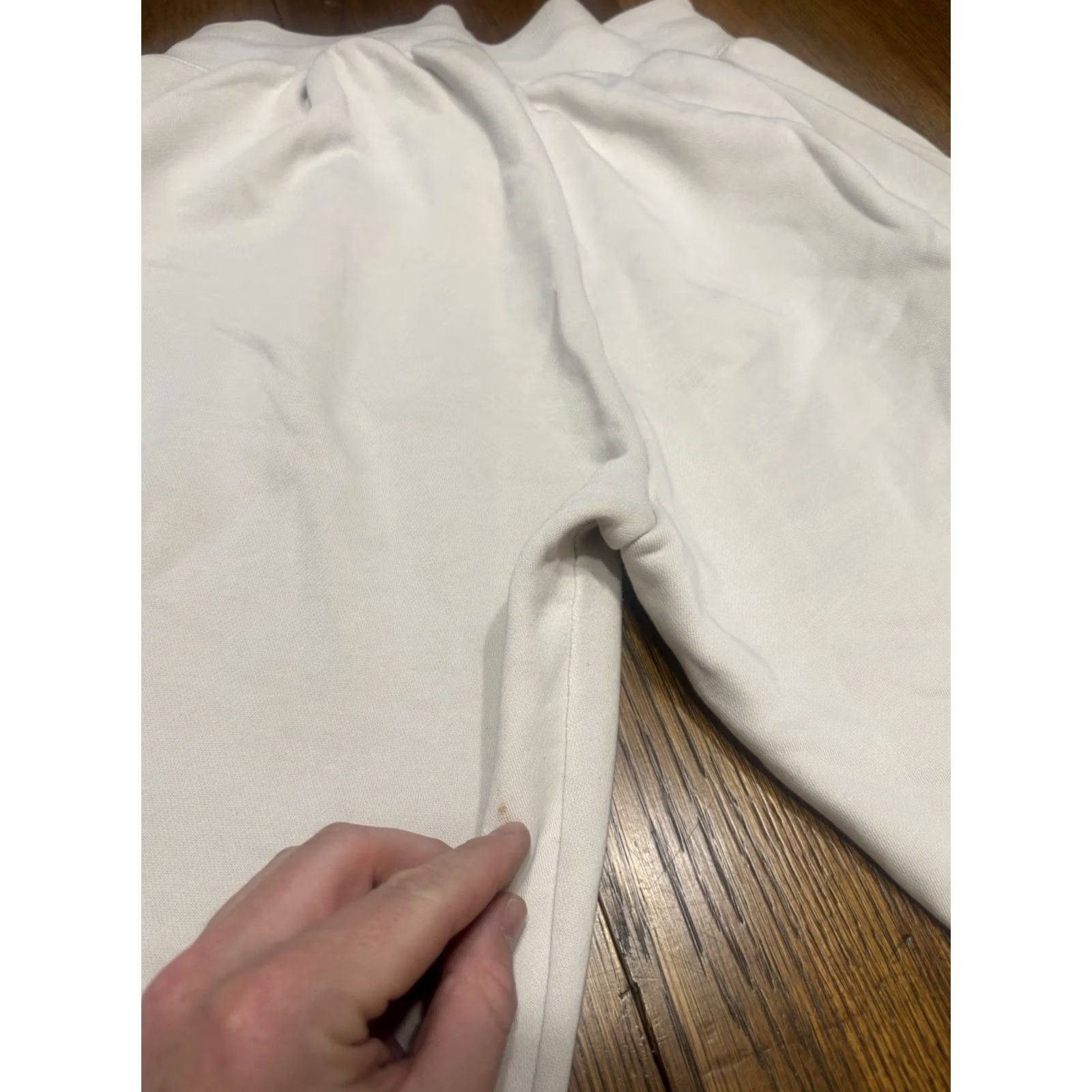 Nike Nike Men's Jogger Sweatpants Cotton Fleece Drawstring Elastic Waist Size M Beige Size US 31 - 4 Thumbnail