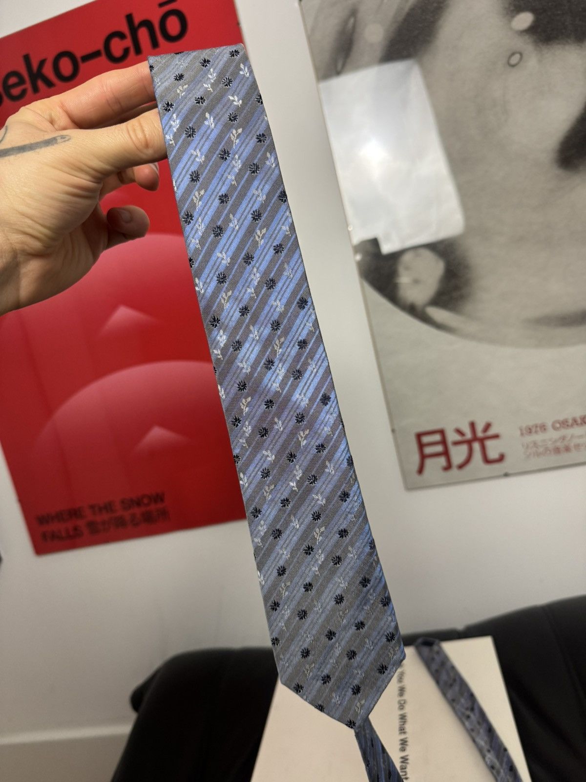 Kenzo Kenzo Paris Tie Archive Y2k Vintage Designer Flowers Blue Size ONE SIZE - 4 Thumbnail