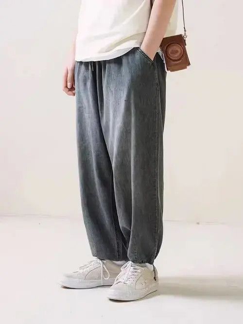 Japanese Brand 21SS Indigo Union Japan Black Washed Carrot Denim Pants Size US 32 / EU 48 - 4 Thumbnail