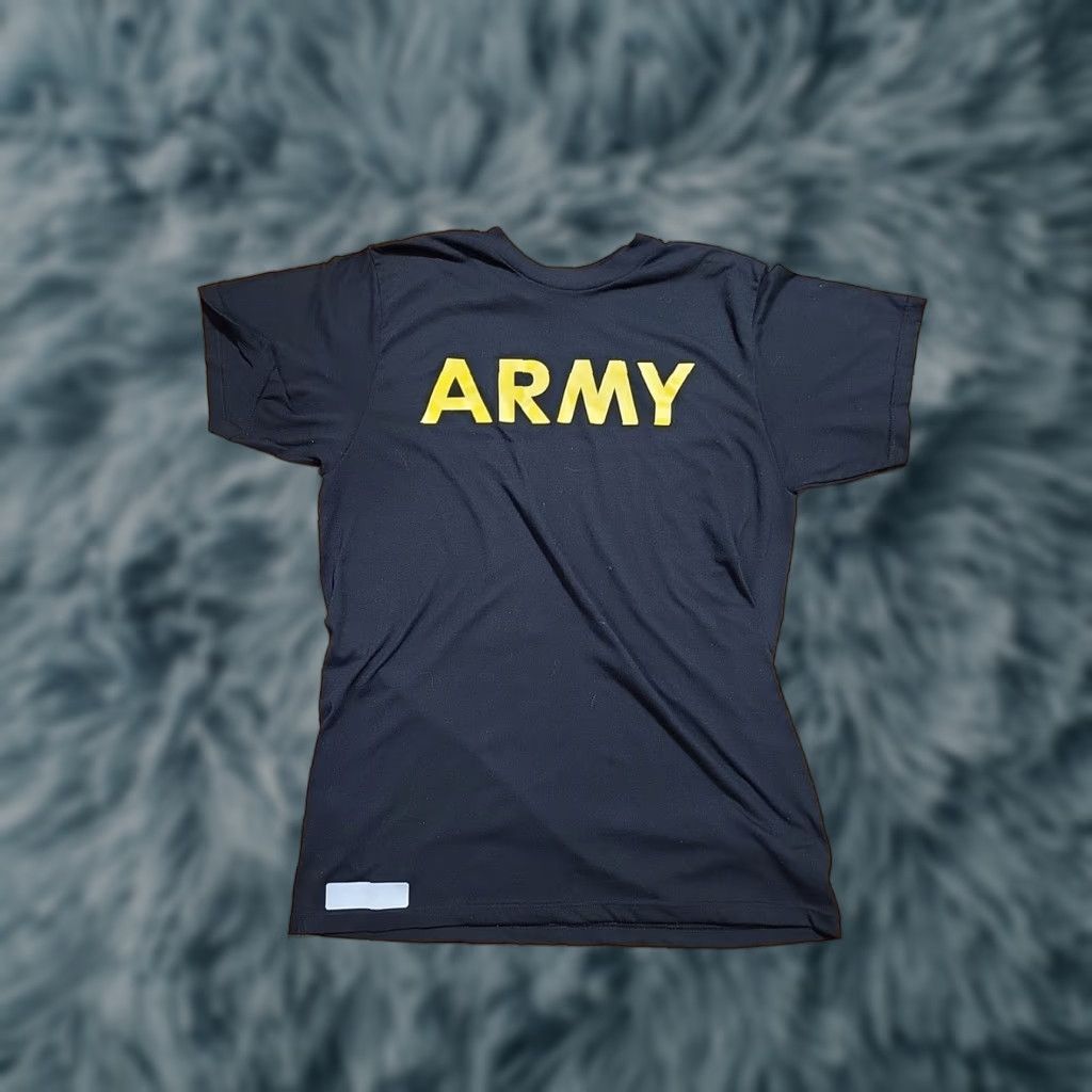 Vintage Army T-Shirt Men L Black Cotton Short Sleeve Crew Neck Army Theme Soldiers / Reg Regular Fit Size US L / EU 52-54 / 3 - 1 Thumbnail