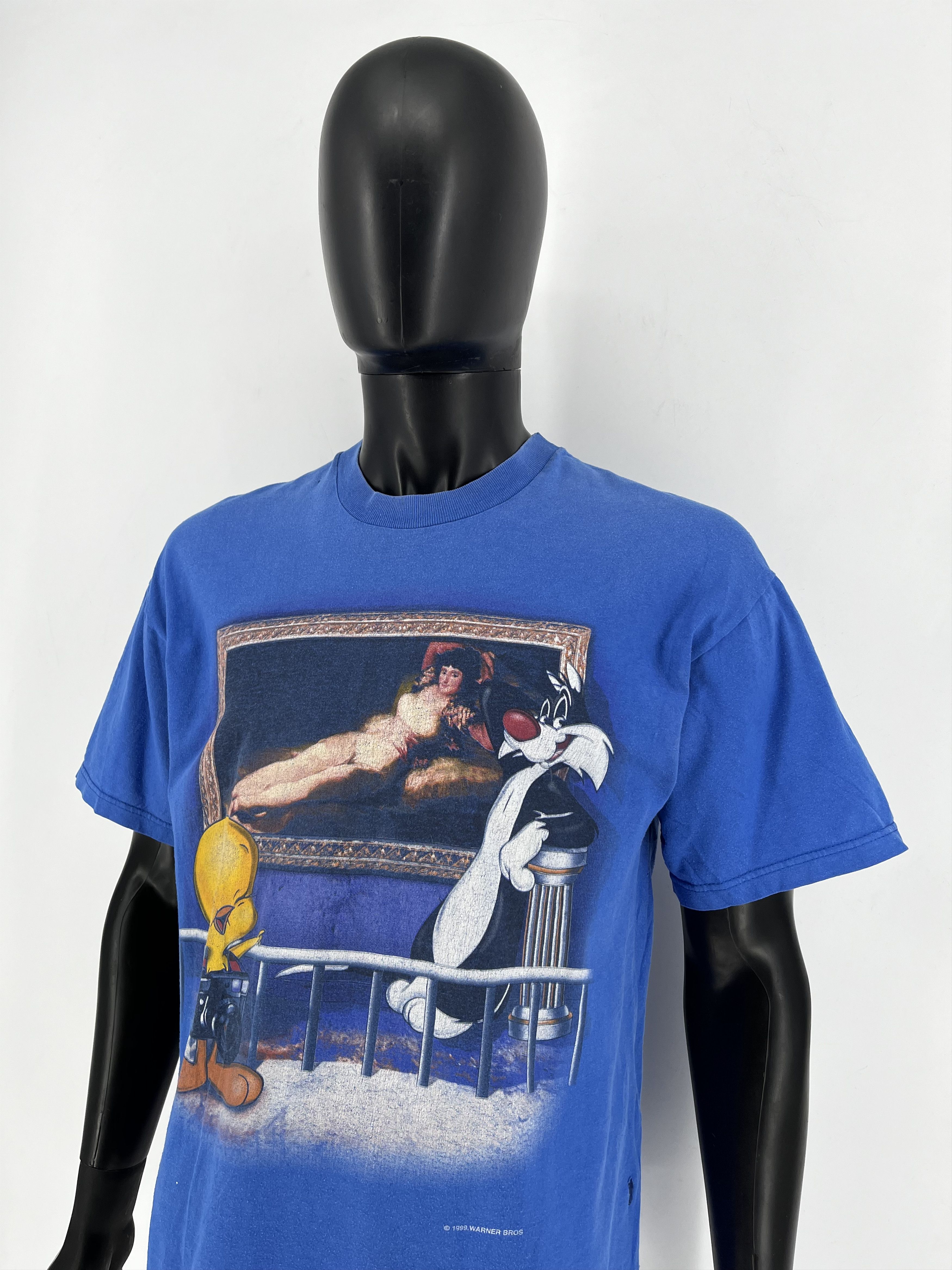 Vintage Vintage 1999 Looney Tunes Sylvester & Tweety La Maja Desnuda Size US L / EU 52-54 / 3 - 8 Thumbnail