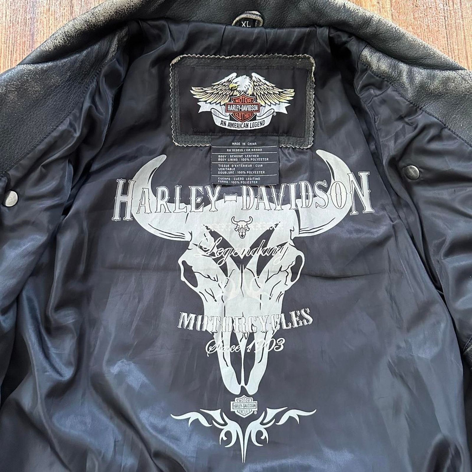 Harley Davidson RARE Harley Davidson Legendary Skull Motorcycle Jacket XL Size US XL / EU 56 / 4 - 3 Thumbnail