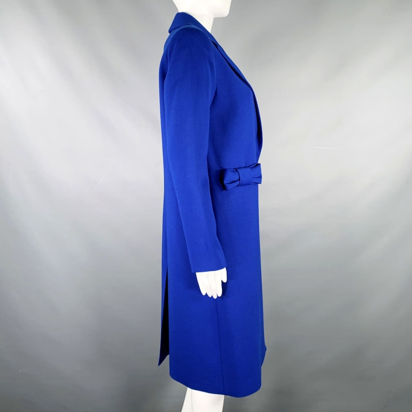 SMYTHE SMYTHE Size 4 Cobalt Blue Polyester Bows Single Snap Coat Women's Coat XS? Size S / US 4 / IT 40 - 3 Thumbnail