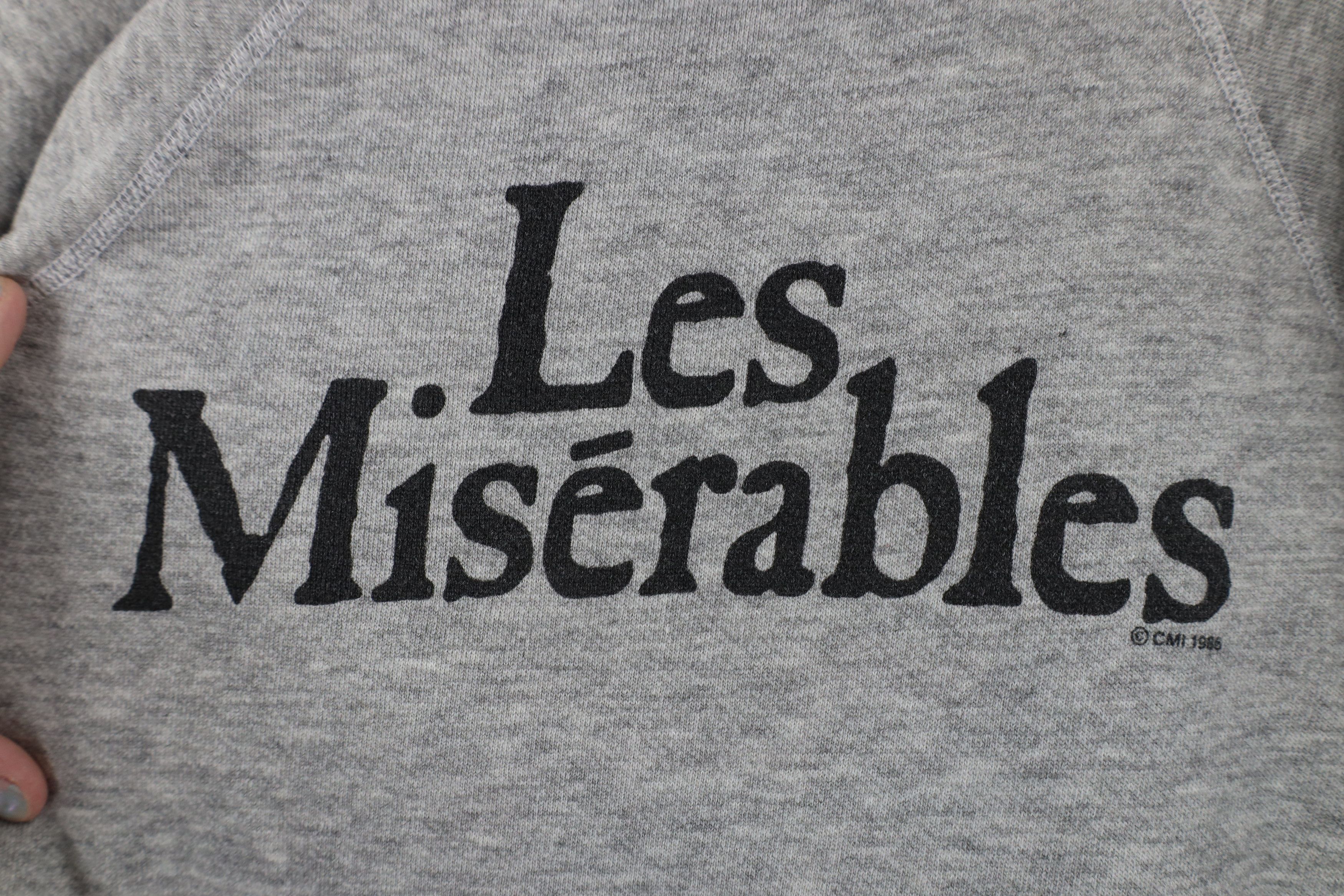 Vintage Vintage 80s Les Miserables Play Crewneck Sweatshirt Gray USA Size US L / EU 52-54 / 3 - 8 Thumbnail