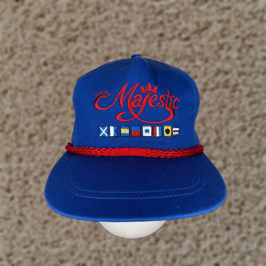 Vintage VINTAGE Classic Sportswear Hat Cap Strap Back Mens One Size Blue Cotton Twill Adjustable Baseball Cap Size ONE SIZE - 1 Thumbnail