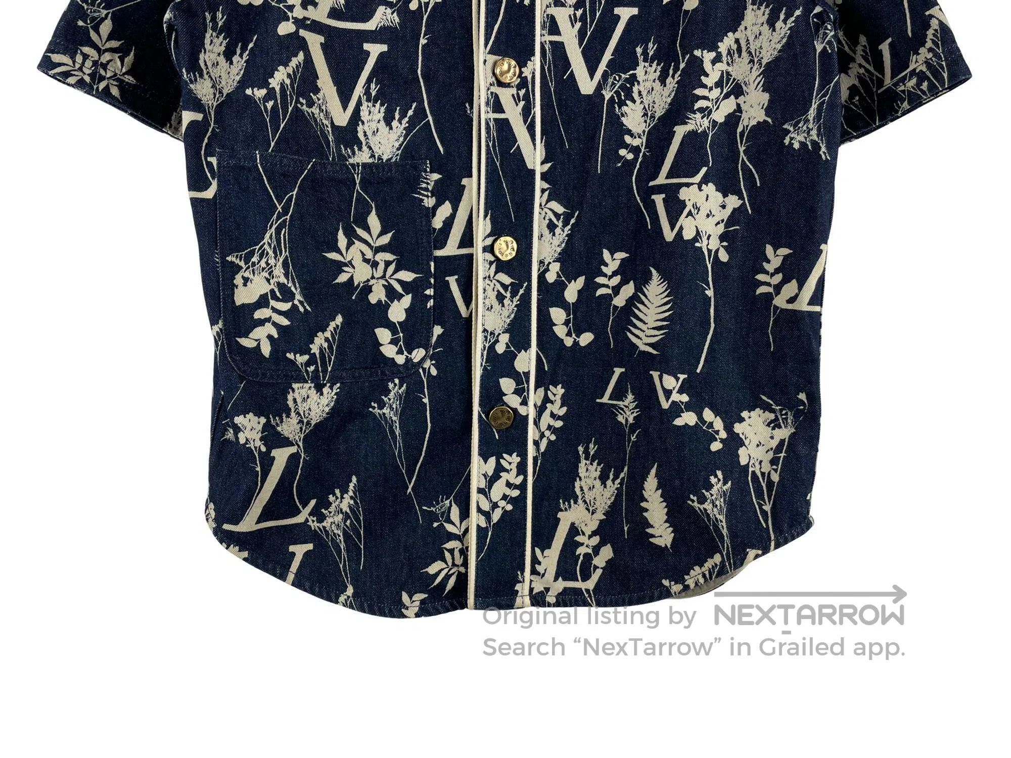 Louis Vuitton Louis Vuitton Wheat Pattern Denim Baseball Short Sleeve Sh Size US XS / EU 42 / 0 - 4 Thumbnail