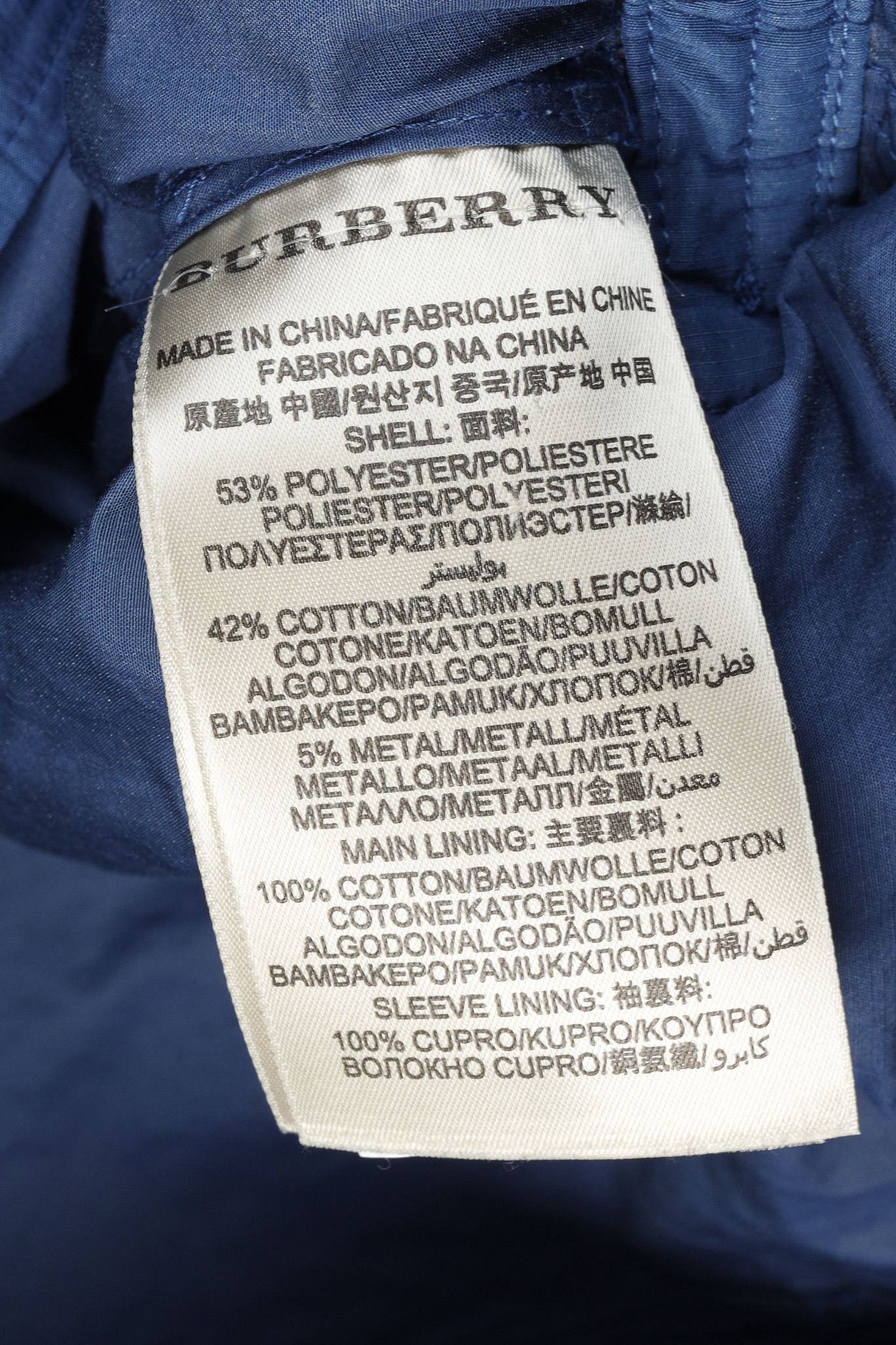 Burberry Burberry Brit Blue Double-Breasted Belted Short Rain Coat Size S / US 4 / IT 40 - 13 Thumbnail