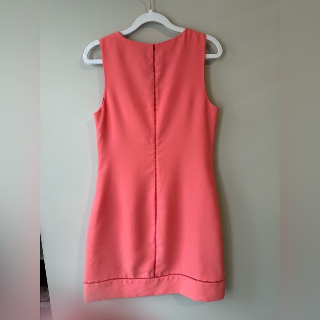 Banana Republic Banana Republic Orange Pink Dress V-Neck Sleeveless Size XS / US 0-2 / IT 36-38 - 2 Thumbnail