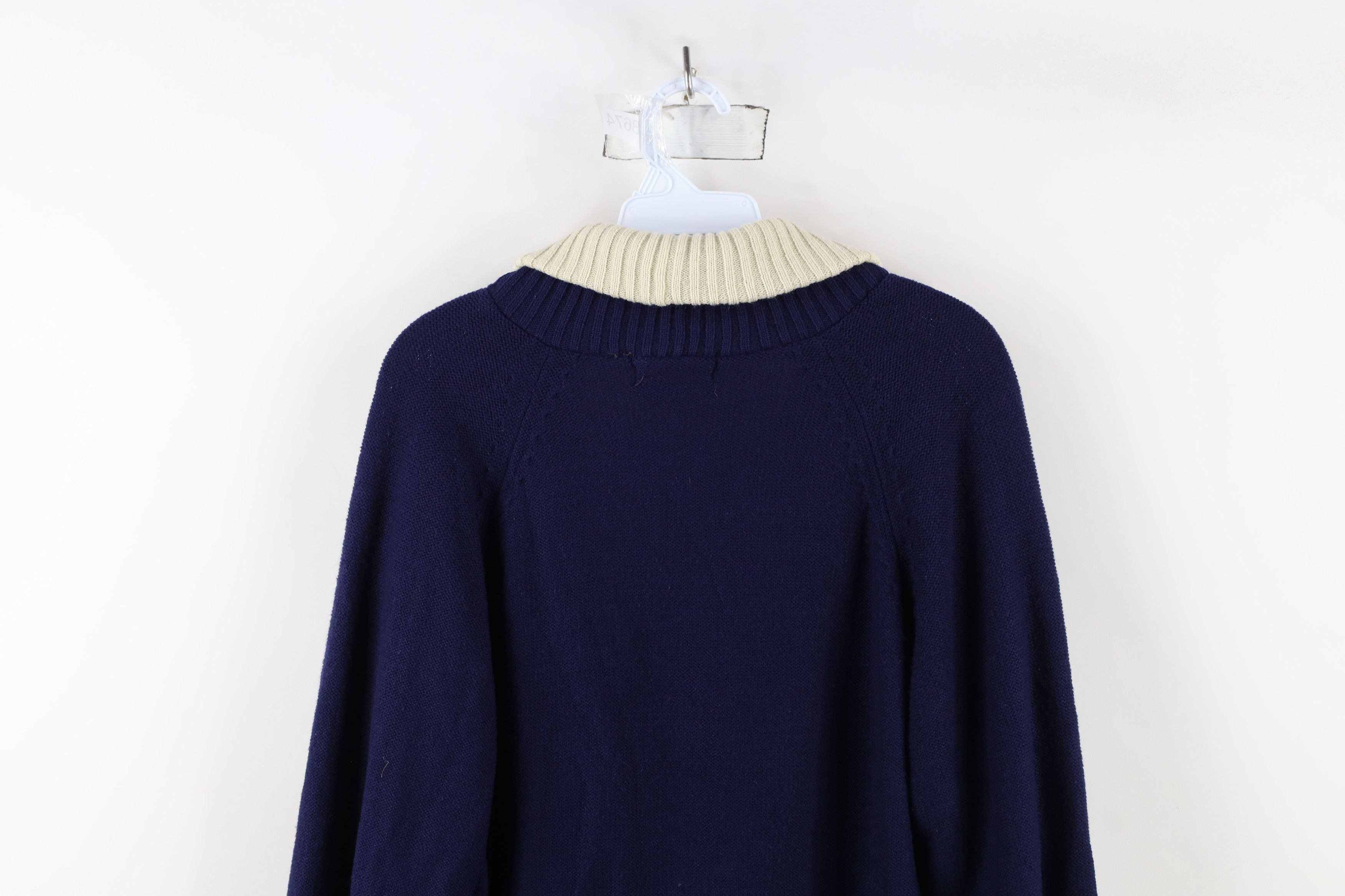 Vintage Vintage 70s Streetwear Striped Shawl Knit Cardigan Sweater Size US XL / EU 56 / 4 - 14 Thumbnail