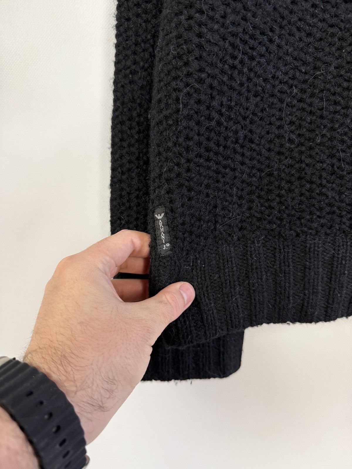 Armani Men’s Armani Jeans Wool Knit Sweater Hooded Pullover Size XL Size US XL / EU 56 / 4 - 14 Thumbnail