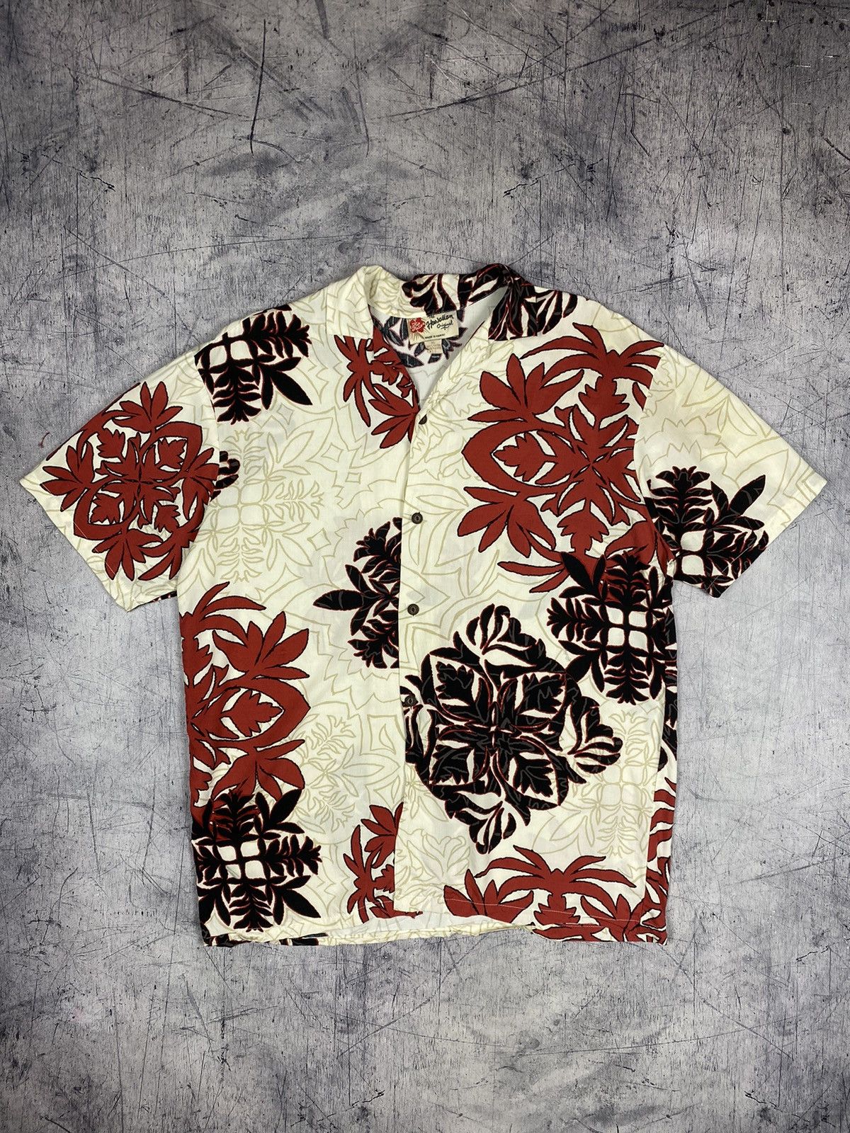 Vintage Vintage Hawaiian Over Print Crazy Button Up Shirt Size US XL / EU 56 / 4 - 2 Thumbnail