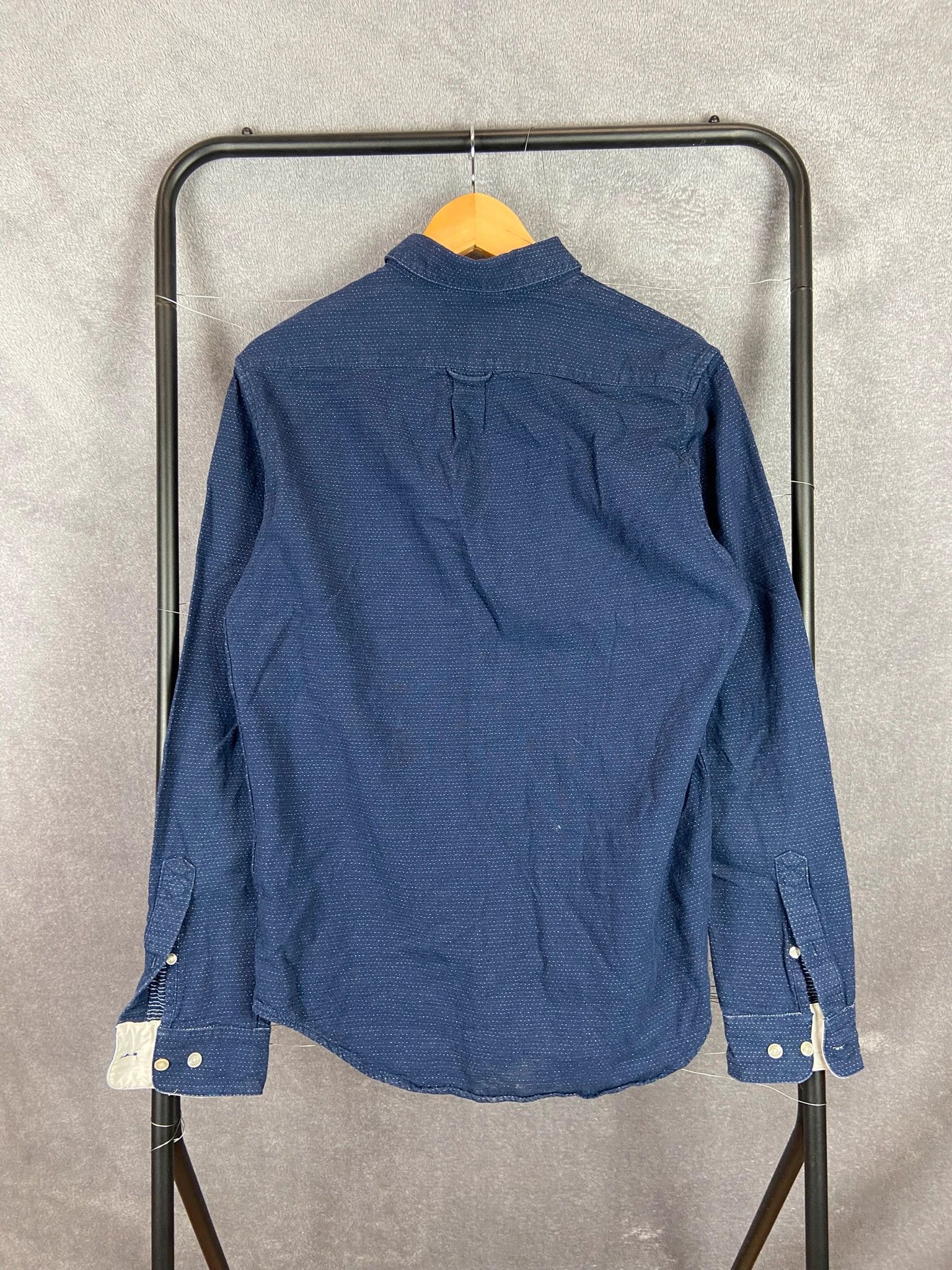 Samsoe Samsoe Samsoe Samsoe Textured Navy Shirt Size M Size US M / EU 48-50 / 2 - 4 Thumbnail