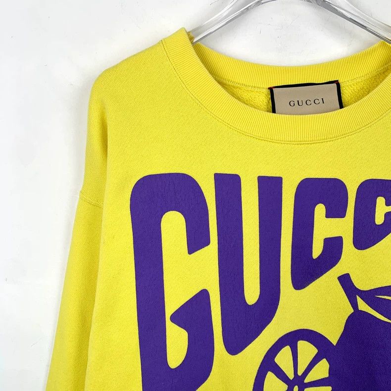 Gucci Gucci Yellow logo letter pattern printed cotton round-neck Size US S / EU 44-46 / 1 - 3 Thumbnail