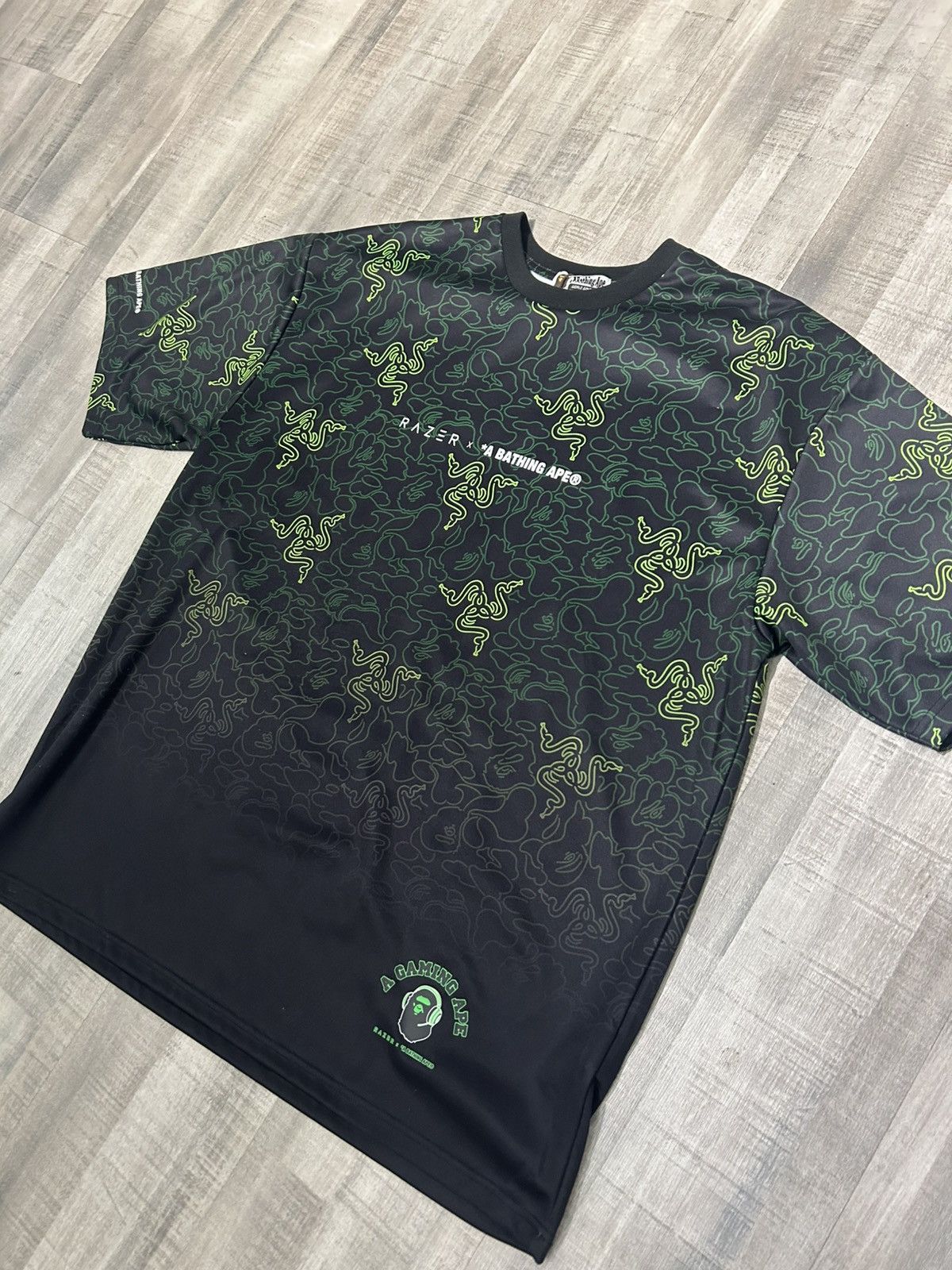 Bape Bape x Razer Neon Camo Team Jersey Tee Size US XXL / EU 58 / 5 - 3 Thumbnail