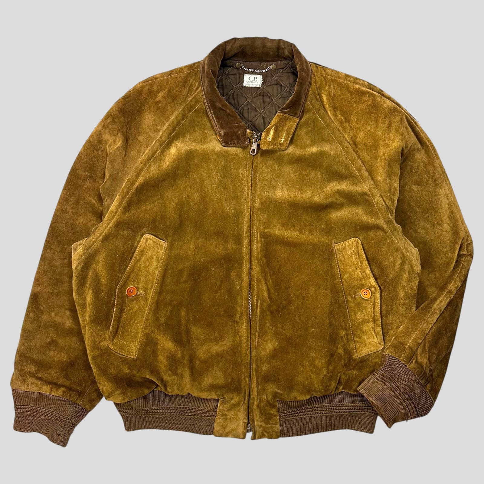 C.P. Company CP Company 1989 Ideas Suede Leather Quilt Flight Jacket L/XL Size US L / EU 52-54 / 3 - 6 Thumbnail