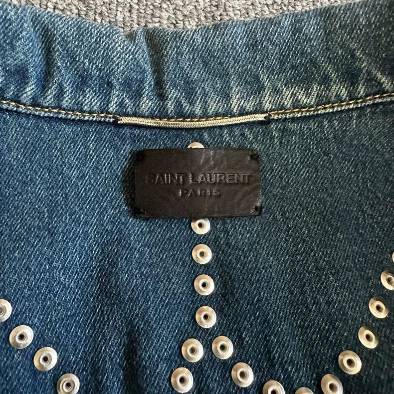 Saint Laurent Paris saint laurent blue studded denim jacket-2507 Size US S / EU 44-46 / 1 - 3 Thumbnail